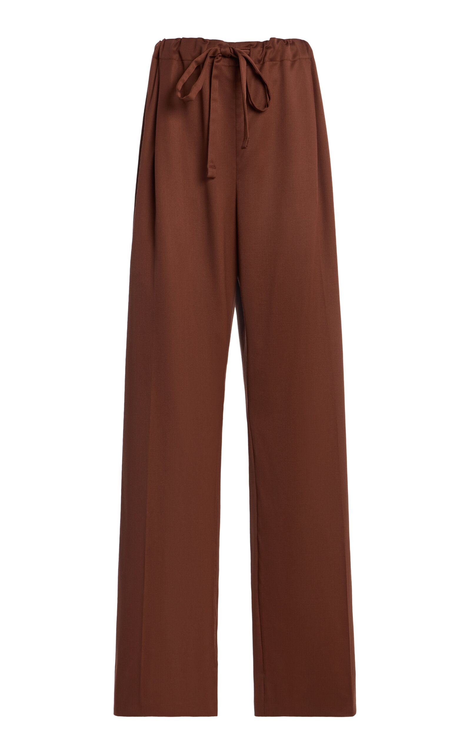 Drawcord Wool-Blend Pants