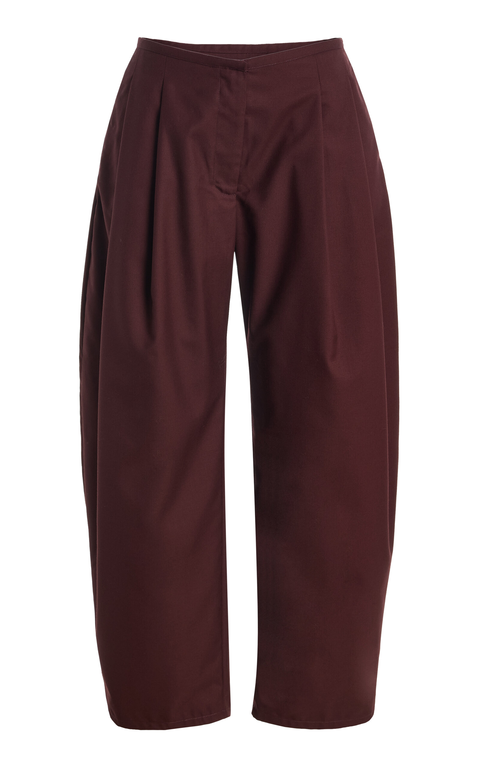 SLOAN Exclusive Pleated Wool Barrel-Leg Pants - Moda Operandi