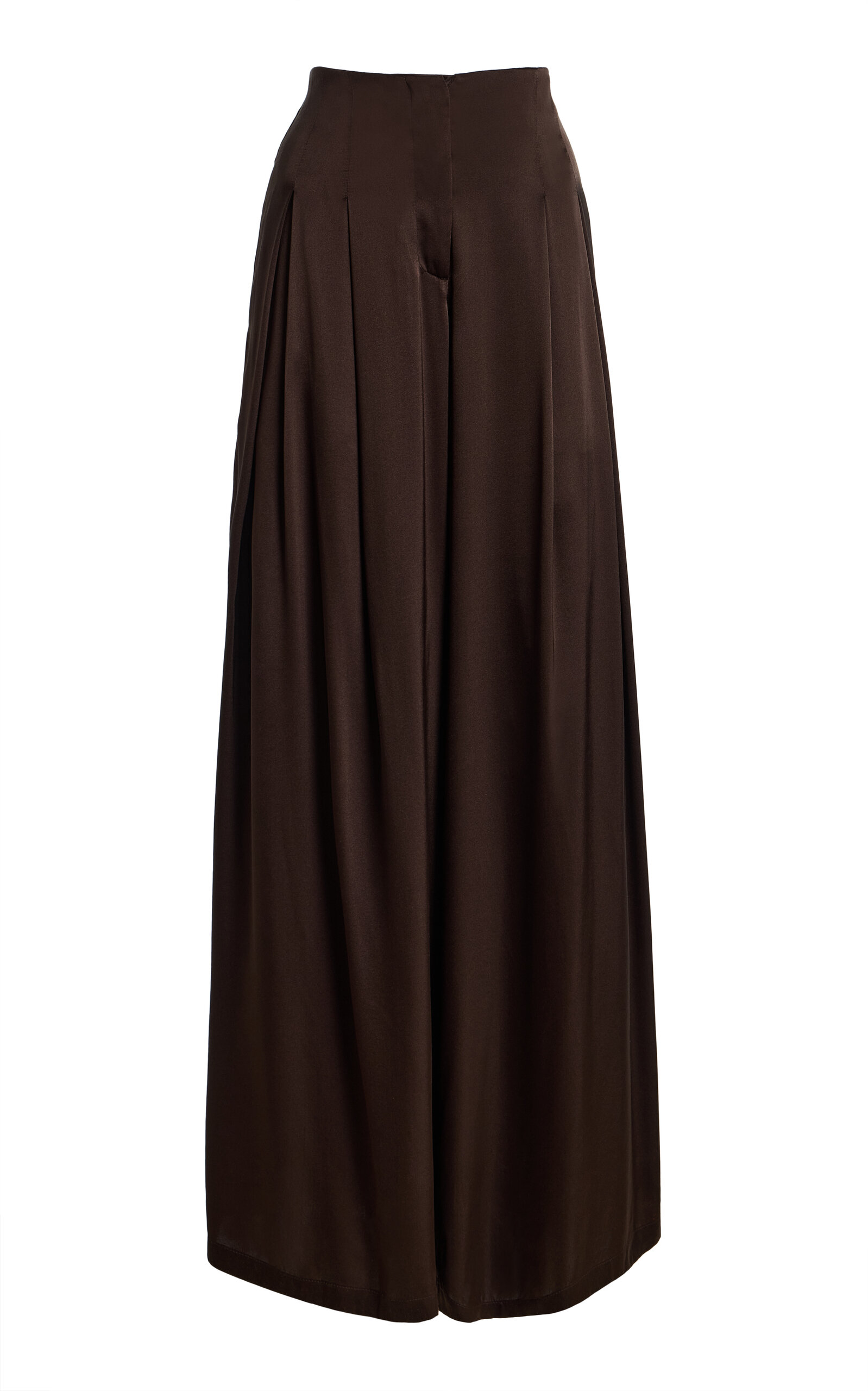Twp Drew High-rise Wide-leg Pants In Brown