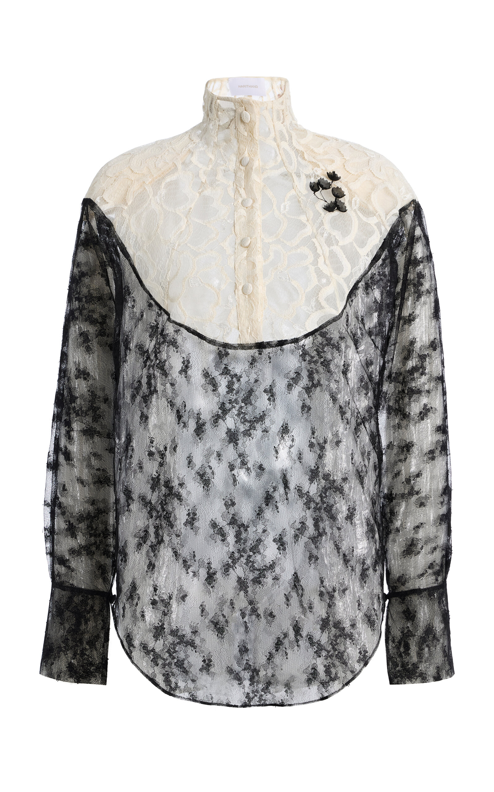Harithand Exclusive Contrast Lace Top - Moda Operandi