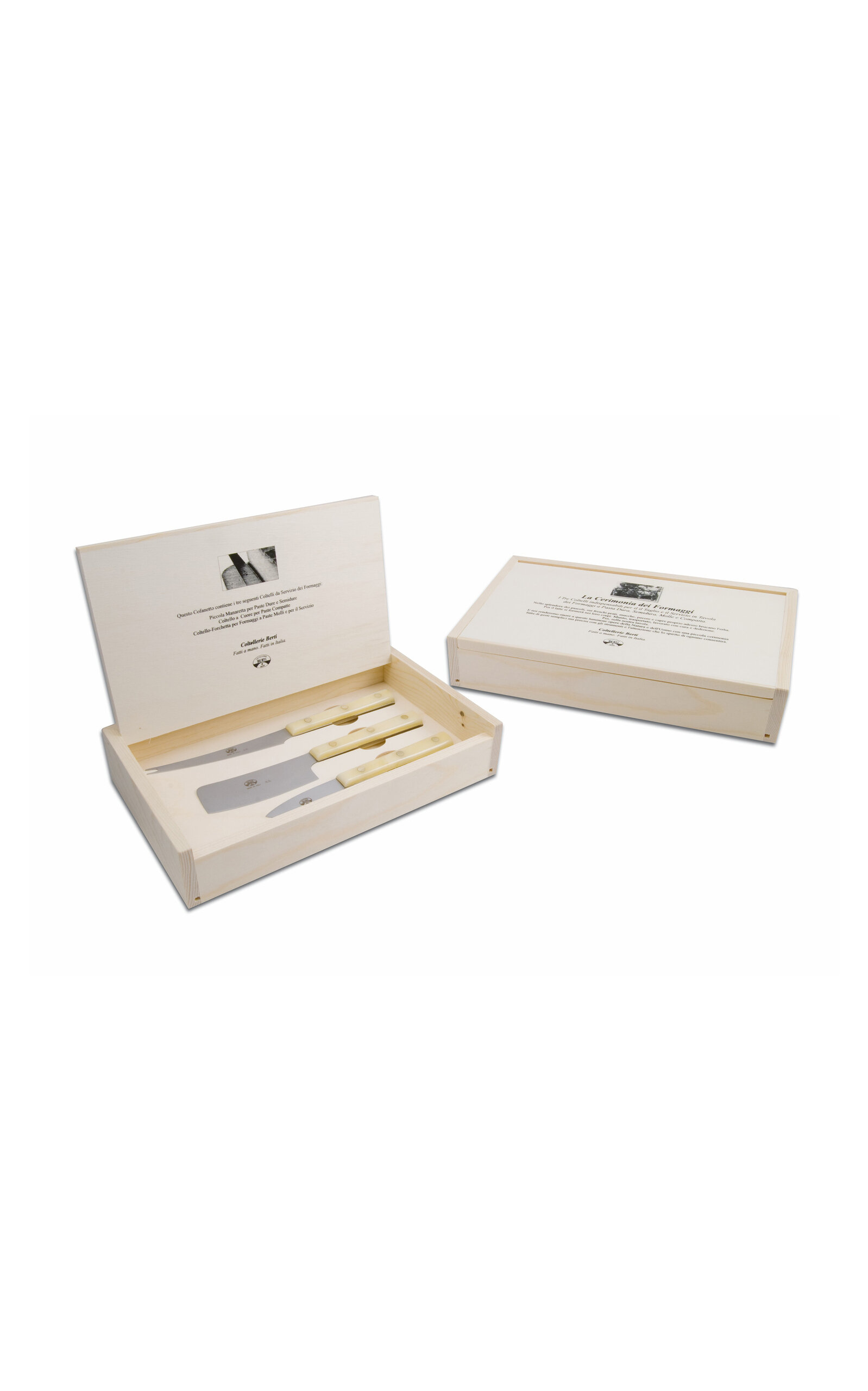 Coltellerie Berti - La Ceremonia Del Formaggi Chese Knives In Cream - Off-white
