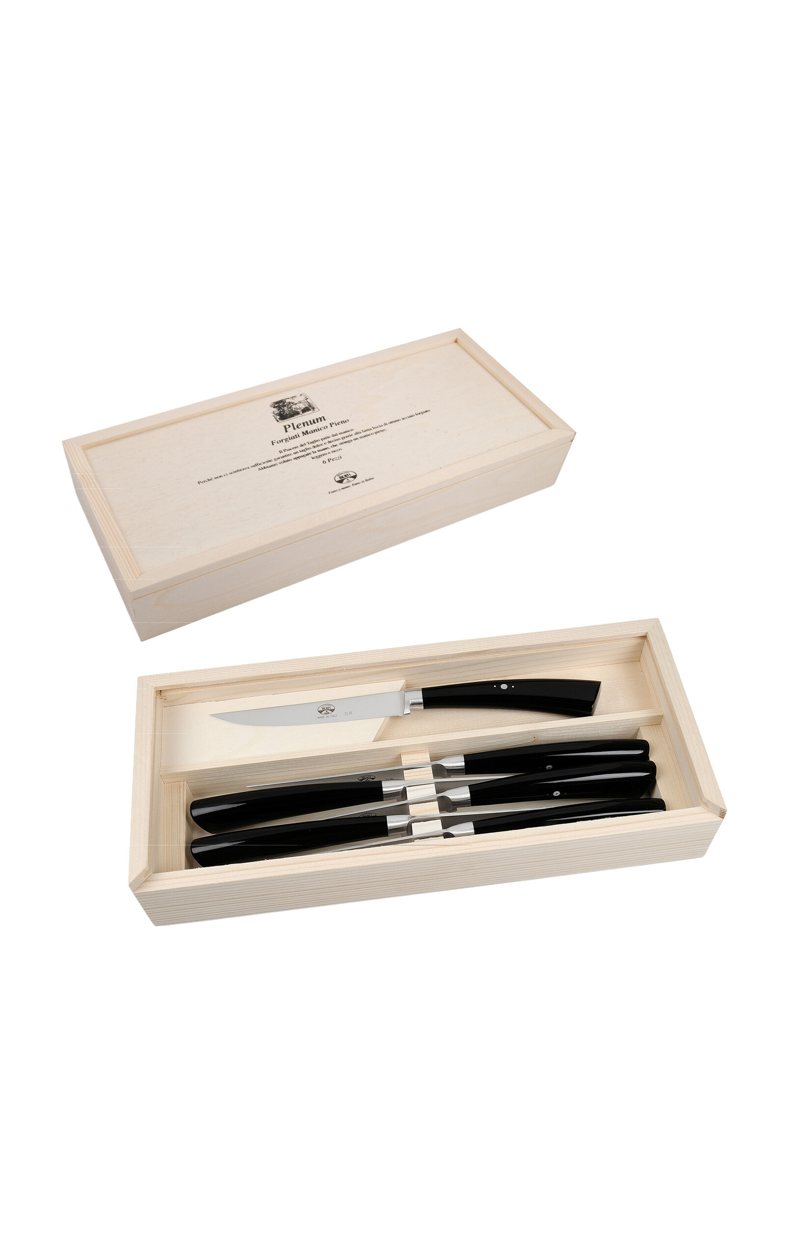 Coltellerie Berti - Plenum Black Steak Knife Box Set - Black