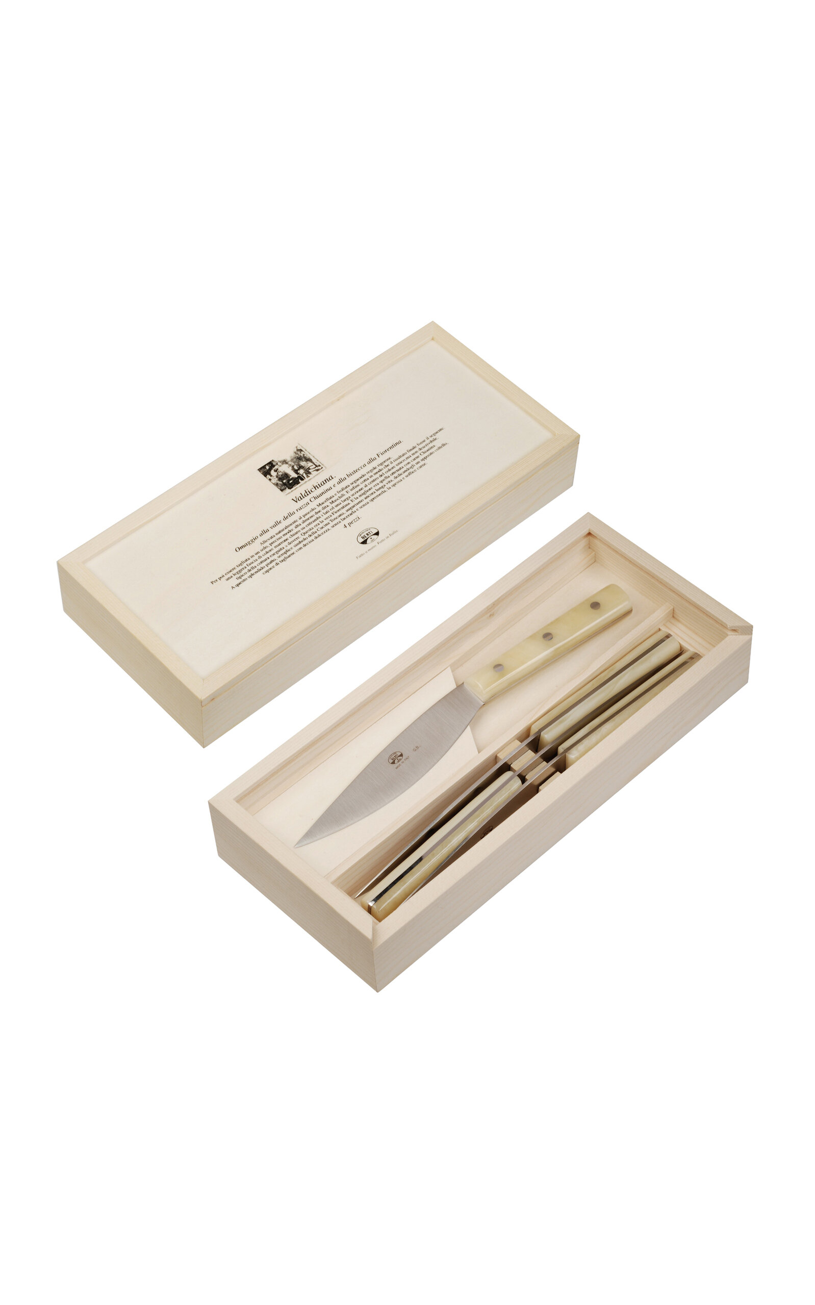 Coltellerie Berti - Valdichiana Cream Steak Knife Box Set - Off-white