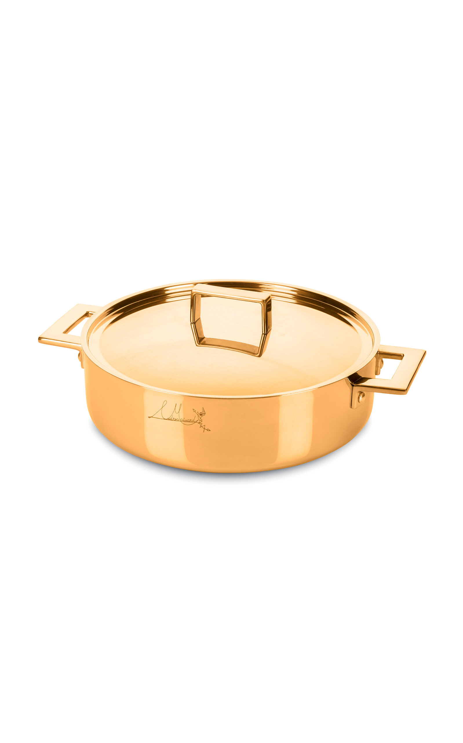 Studio Tecnico Mepra - Frying 2 Handles Cm.28 Attiva Oro - Gold