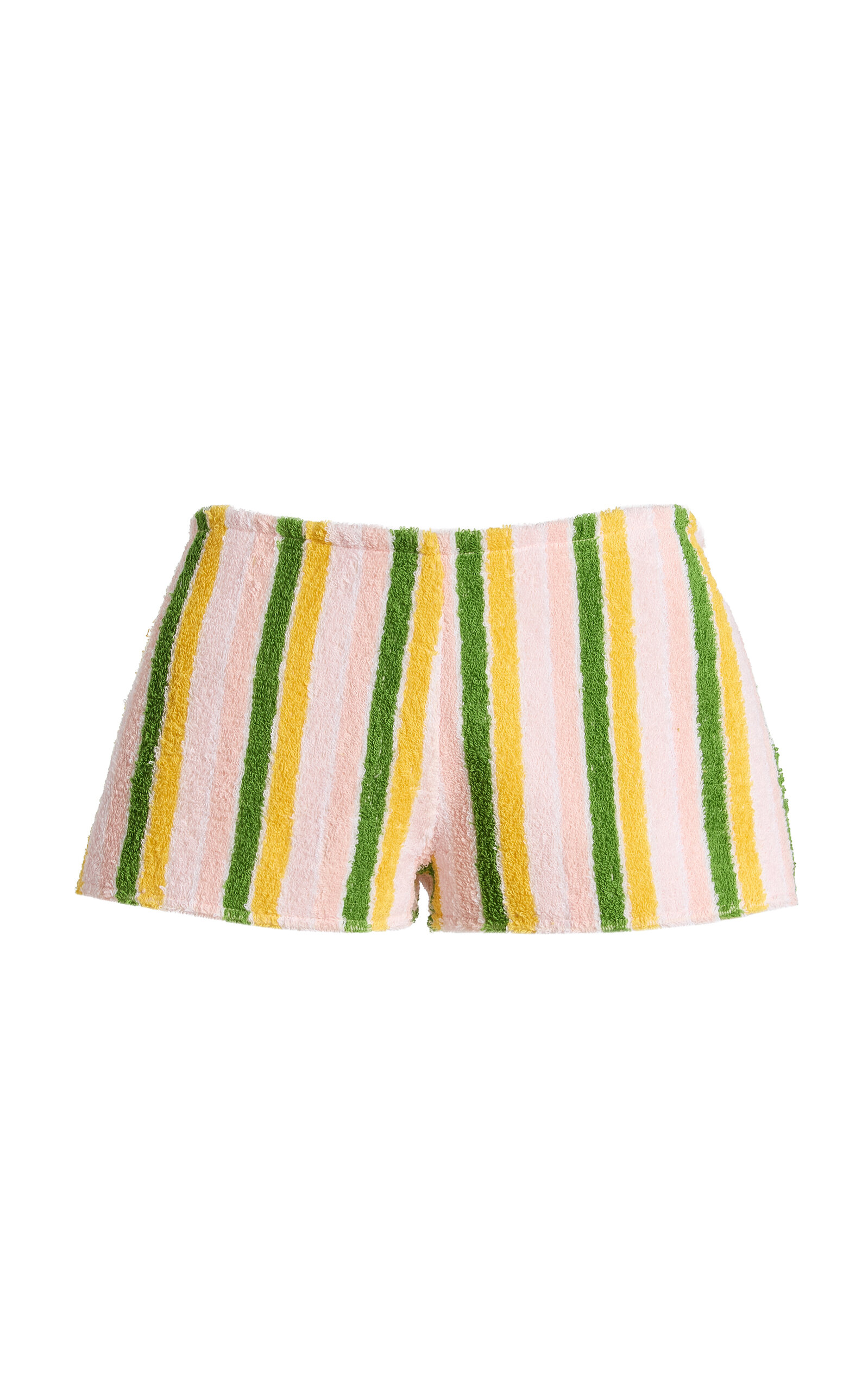 LA VESTE Exclusive Harbor Striped Cotton Mini Shorts