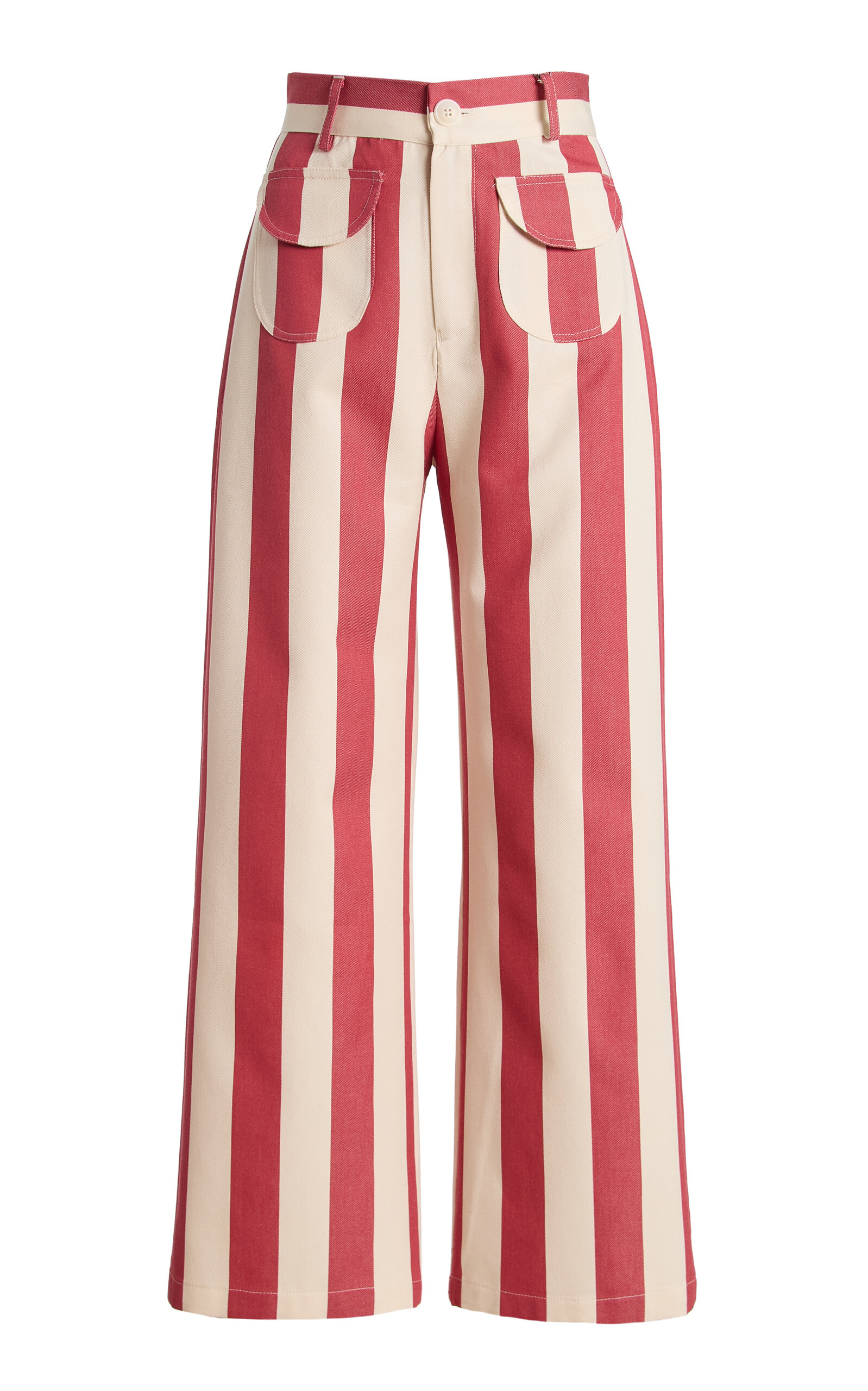 LA VESTE Exclusive Parasol Cotton Straight-Leg Pants