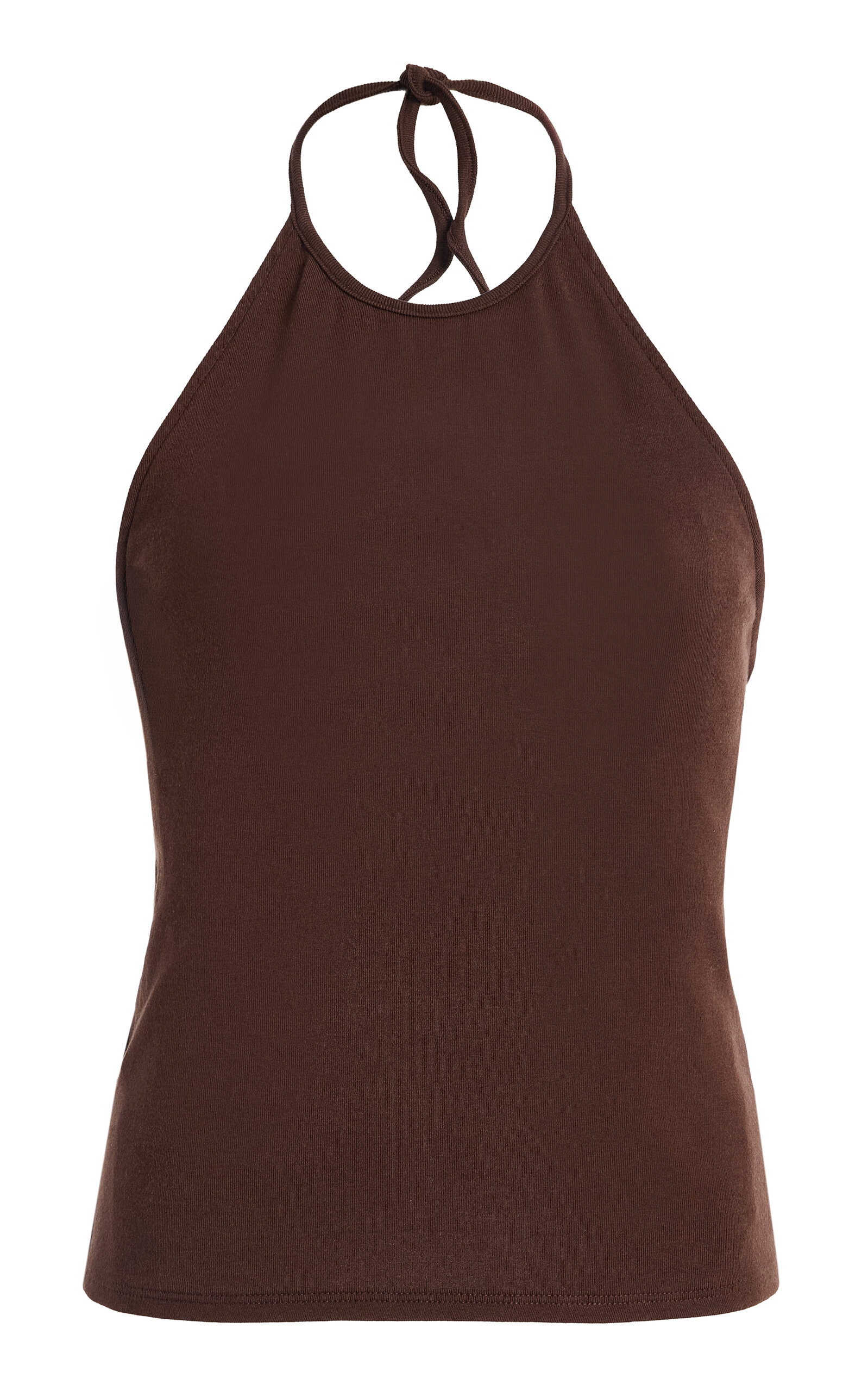 DONNI. The Baby Ribbed Cotton Halter Top - Moda Operandi