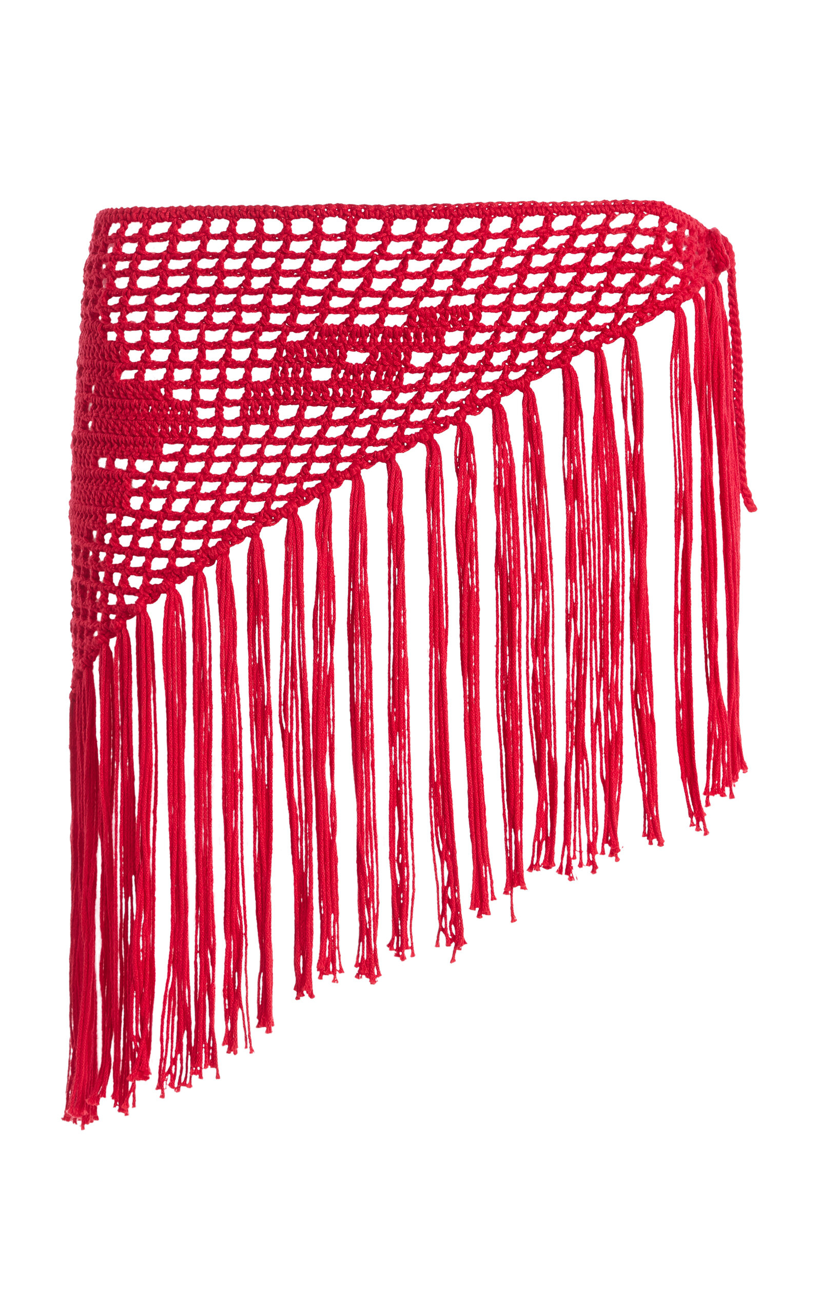 Sloan The Scarf Crochet Belt In Red