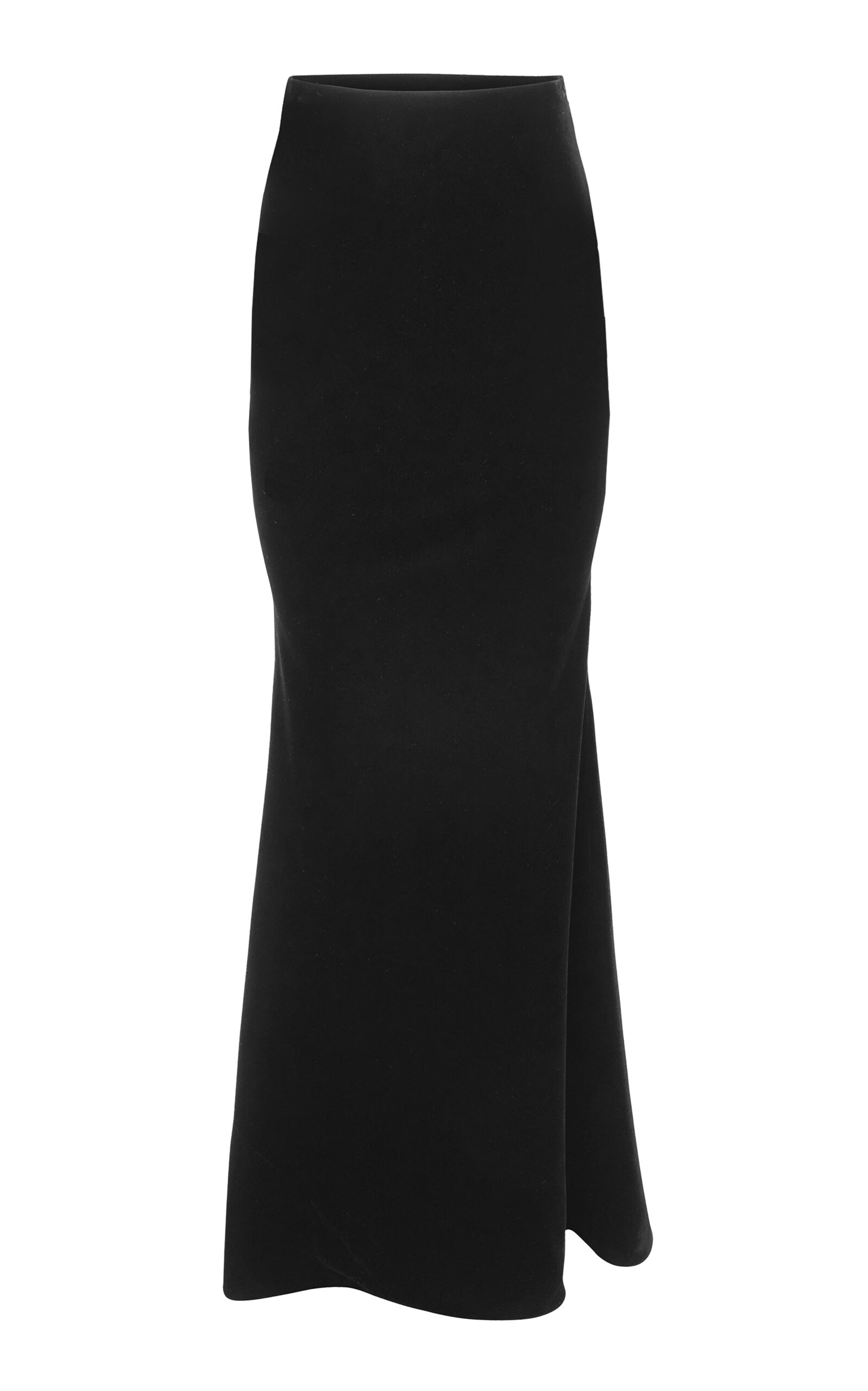 Carolina Herrera - Stretch-Velvet Maxi Trumpet Skirt - Black - US 6 - Moda Operandi