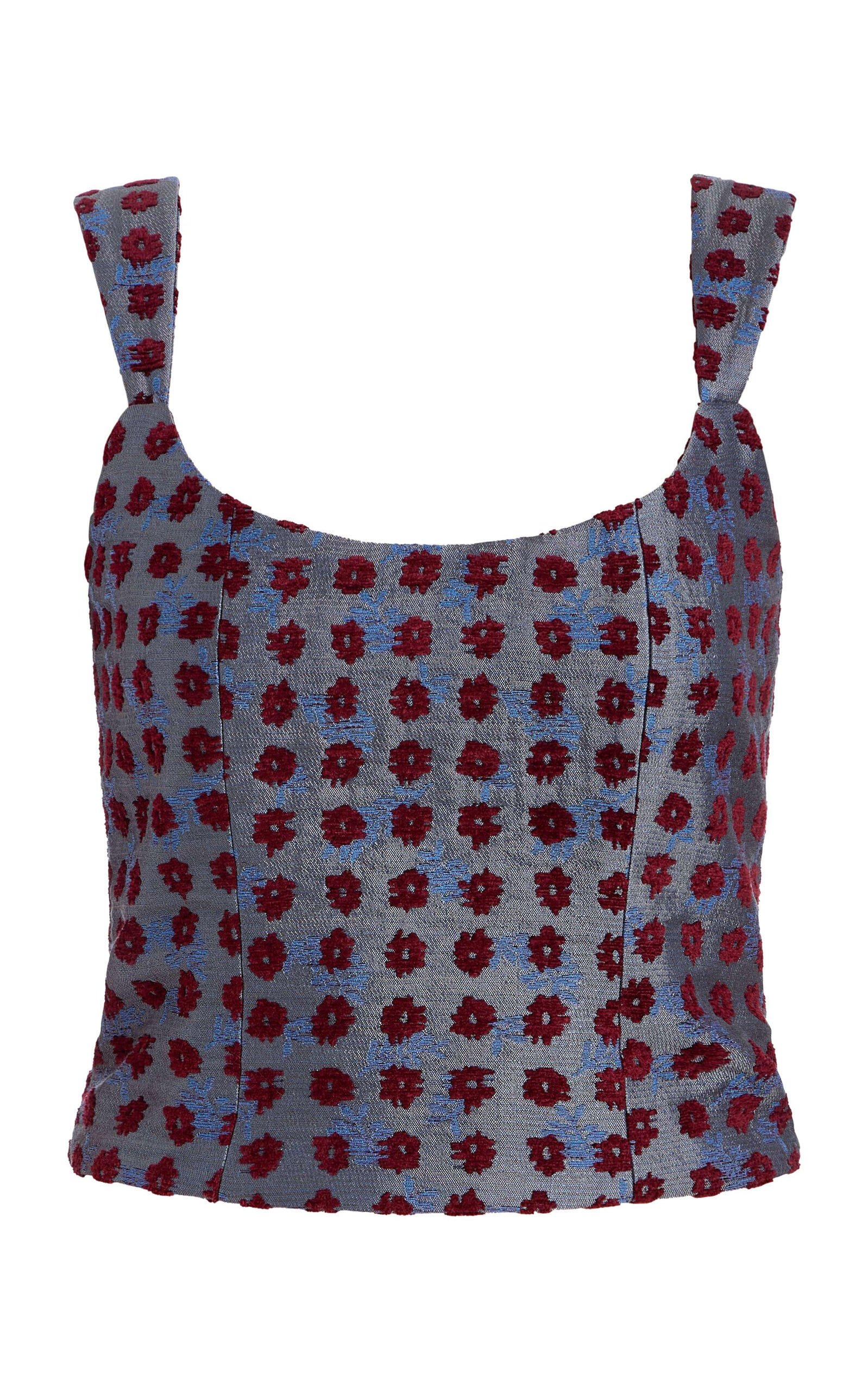Markarian Maisie Teal Tapestry Top - Moda Operandi