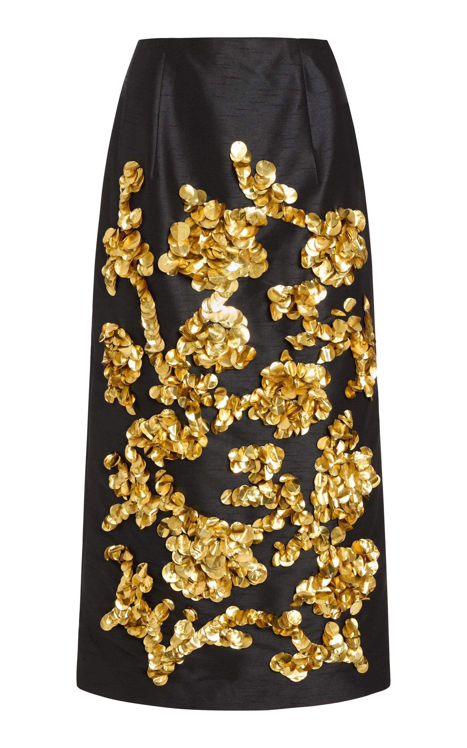 Markarian Mirage Sequined Midi Skirt In Black