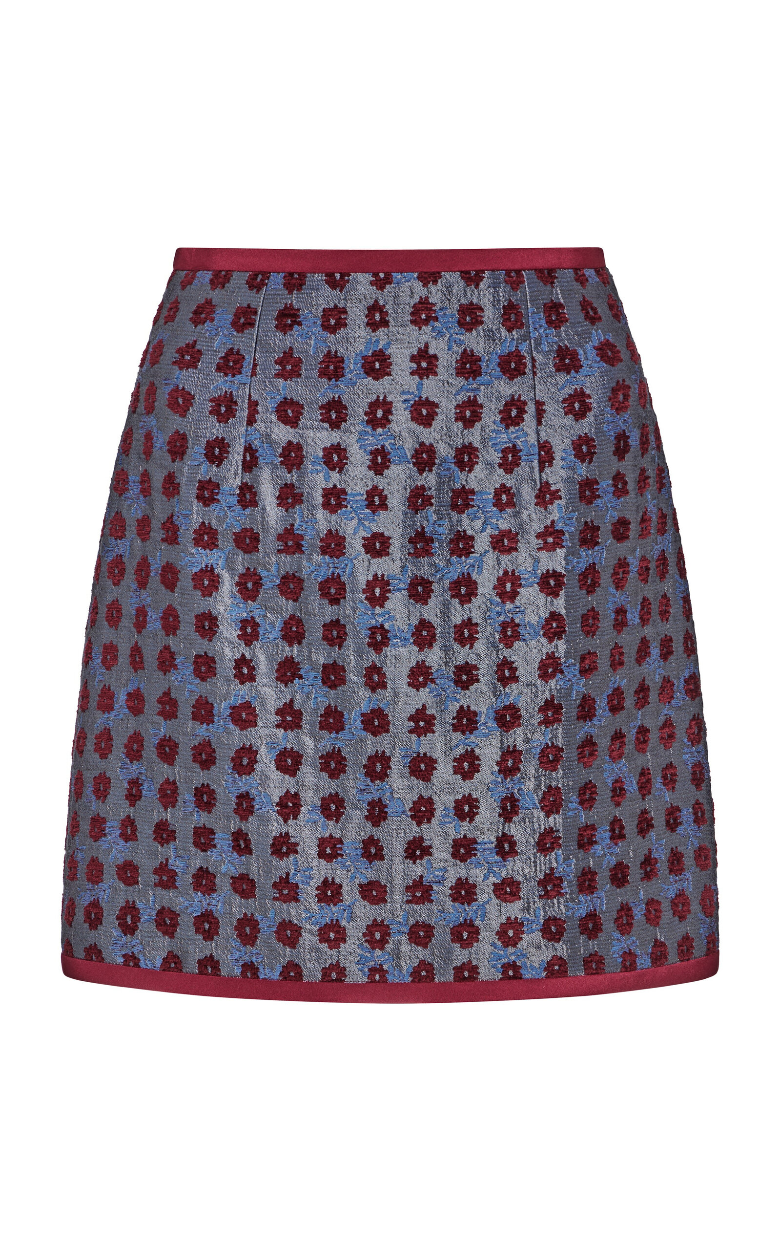 Markarian Linette Teal Tapestry Mini Skirt In Floral