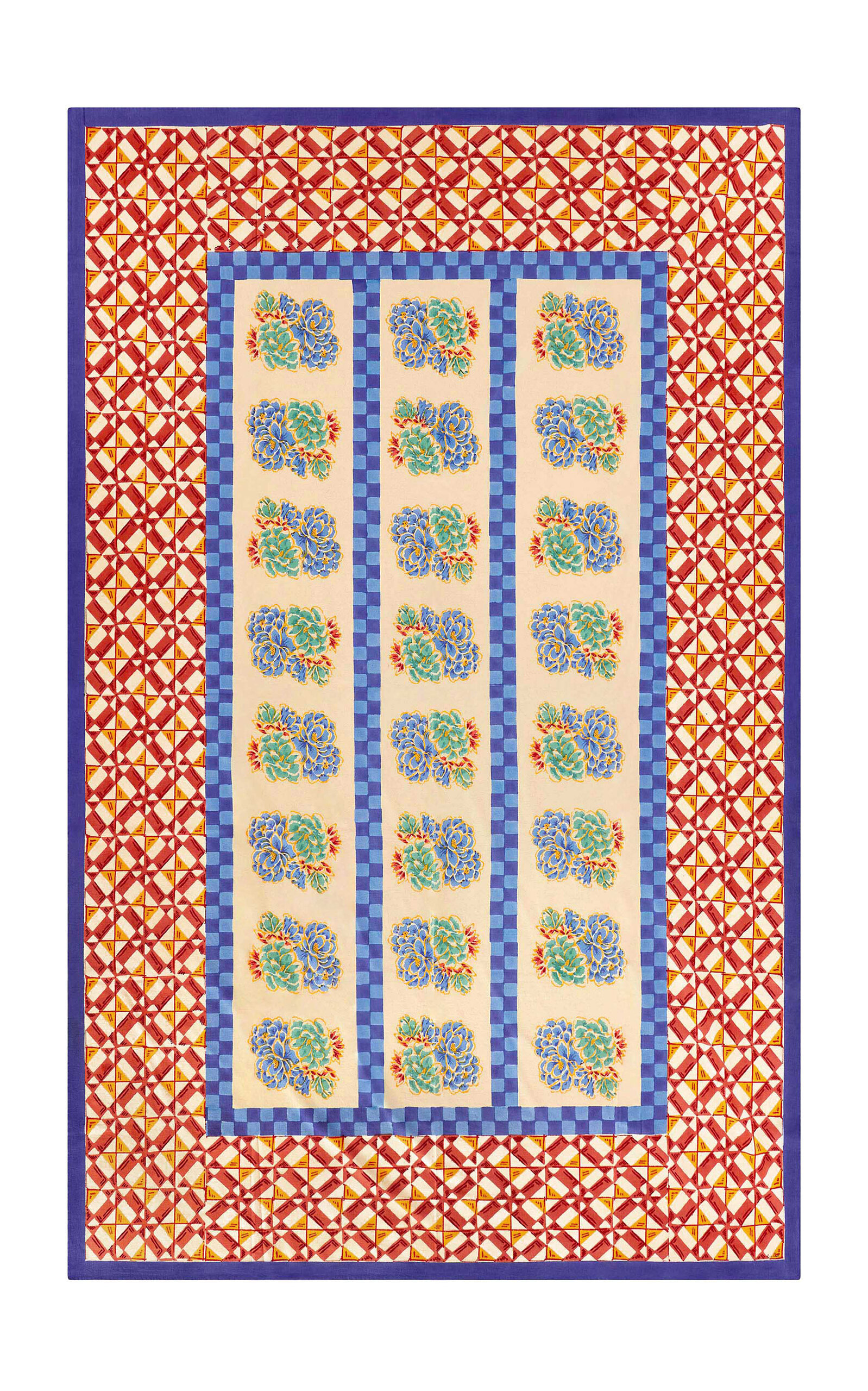 Lisa Corti - Tablecloth 180x270 Positano Red Tiles - Red