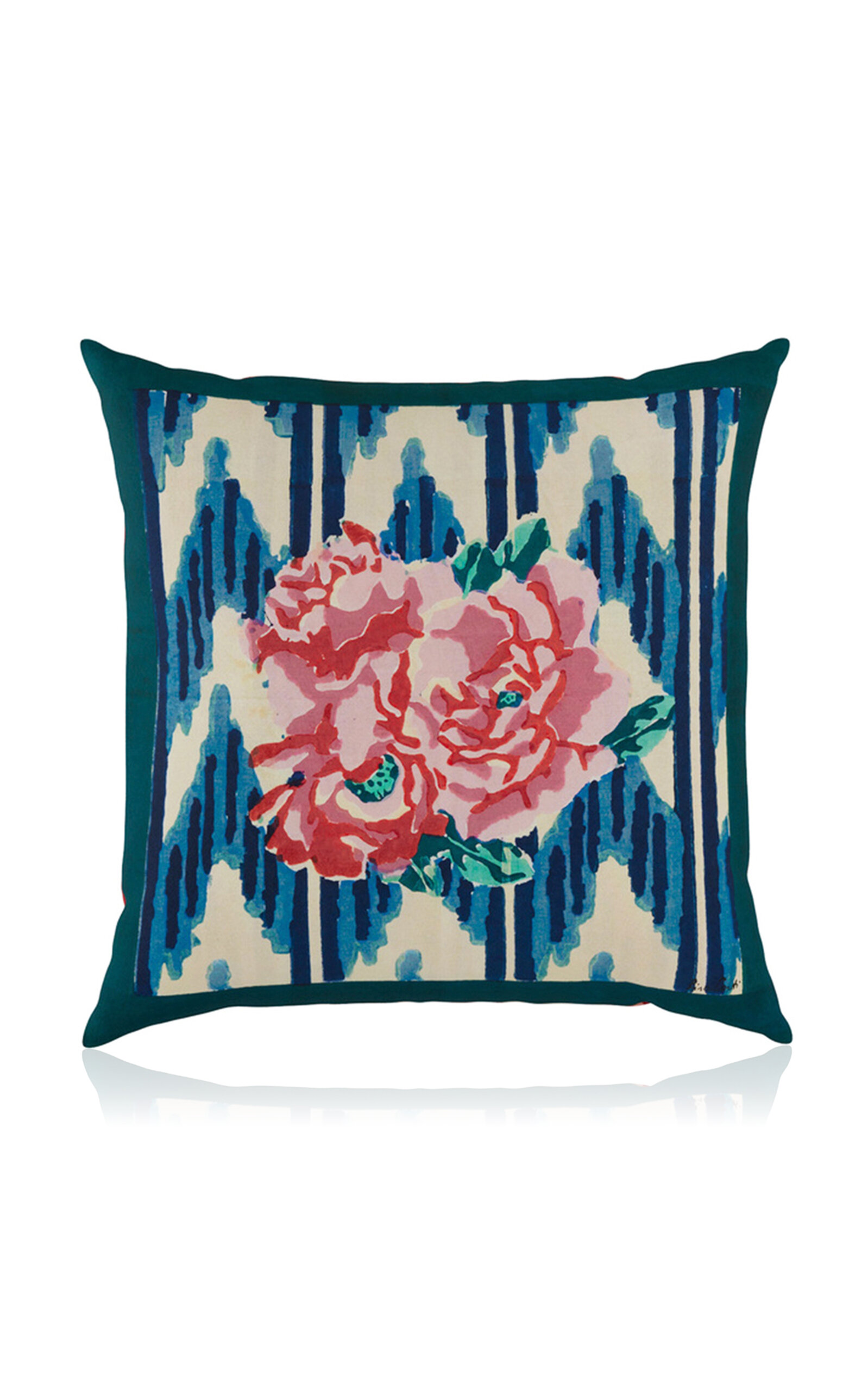 Lisa Corti - Pillow Cover 45x45 Nina Rose Mint - Green In Blue