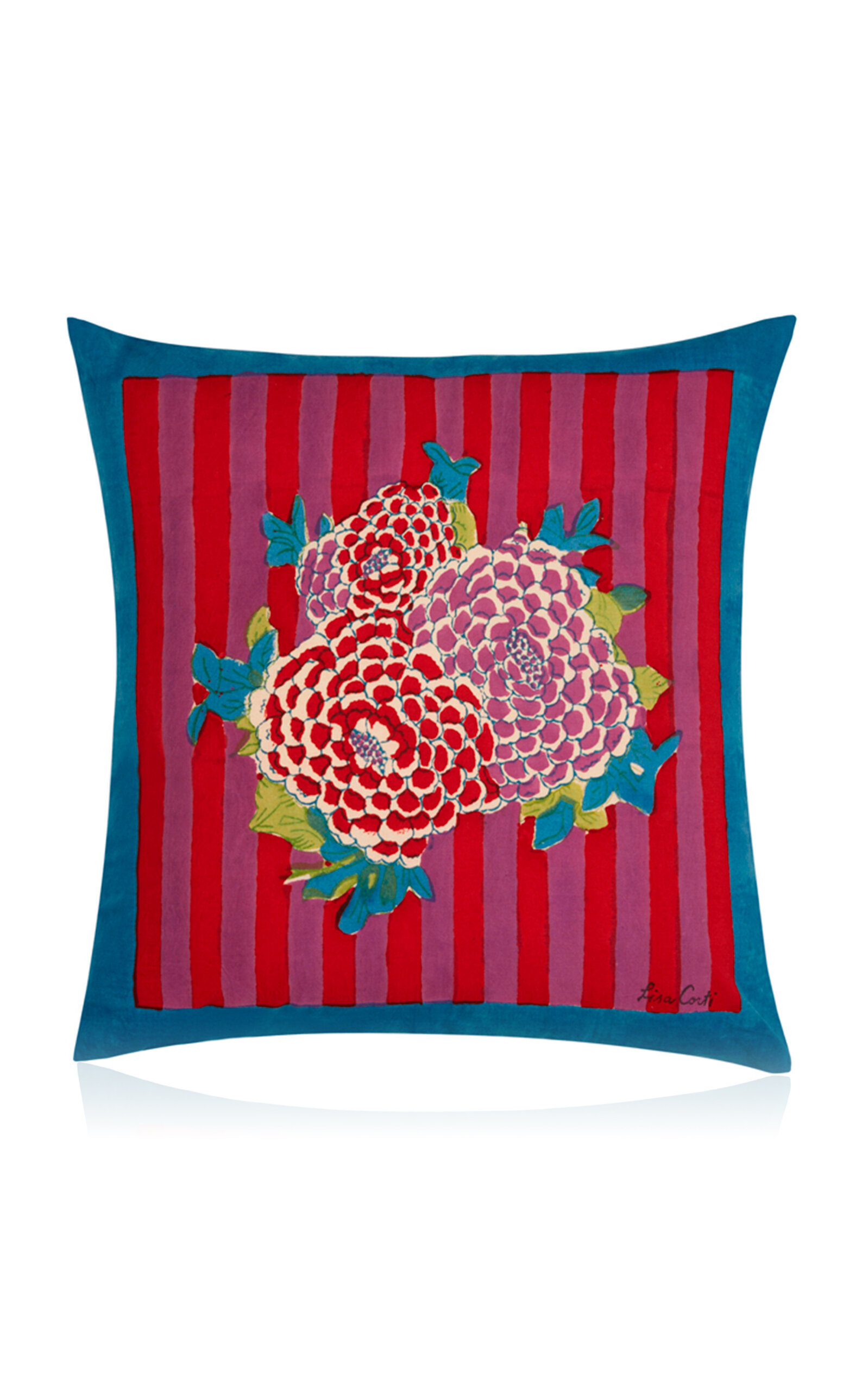 Lisa Corti - Federe 45x45 Arabesque Corolla Natural-coffee - Multi