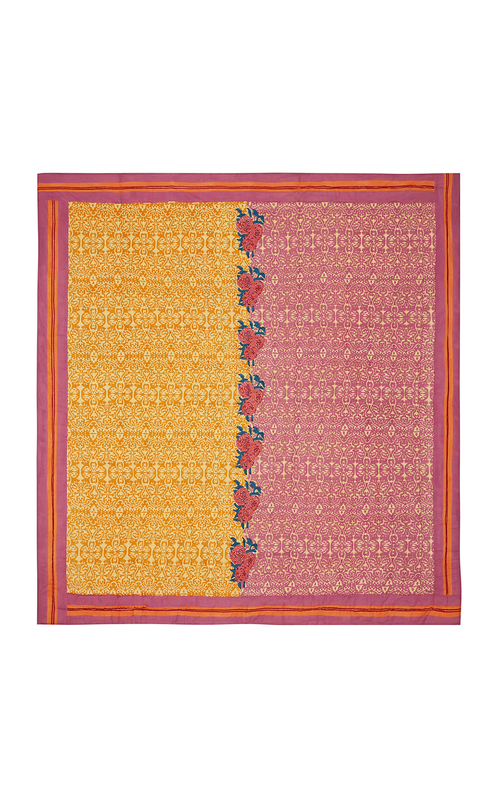 Lisa Corti - Quilt 250x270 Dam Dam Lilac-gold - Multi In Red