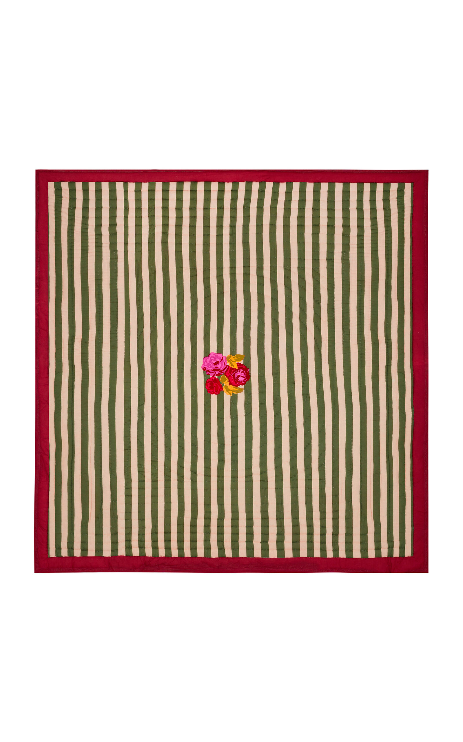 Lisa Corti - Quilt 250x270 Nizam Stripes Green-natural - Multi
