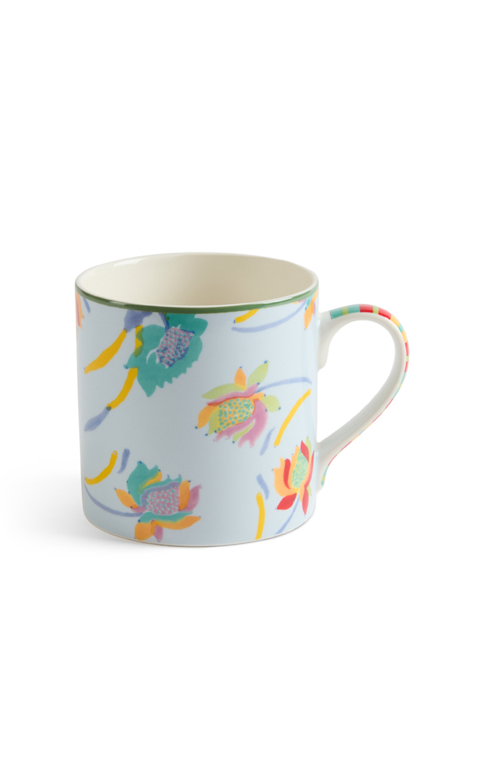 Lisa Corti - Mug Porcelain Japanise Light Blue Unica - Blue In Multi