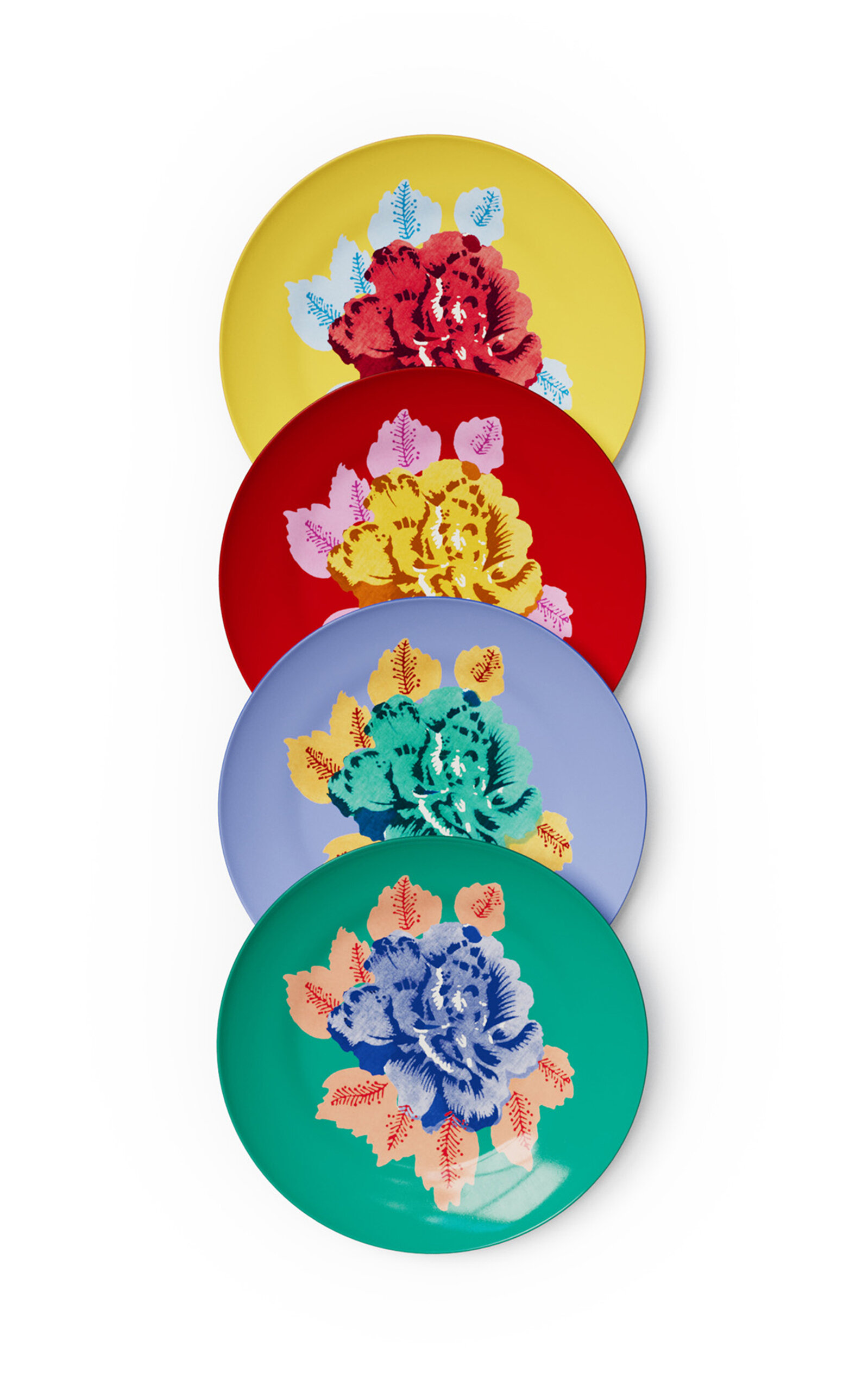 Lisa Corti - Dessert Set Plate X4 Diam 19 Porcelain Indian Tiger Assorted Diam 19 - Multi