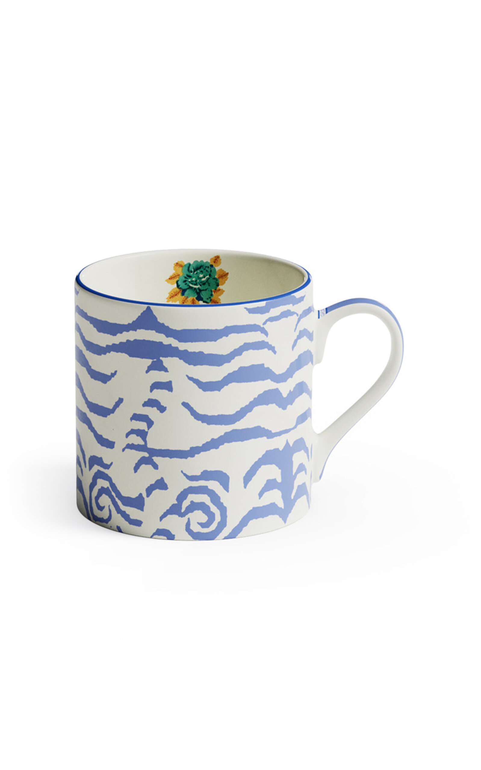Lisa Corti - Mug Porcelain Indian Tiger Pervinch Unica - Multi In Blue