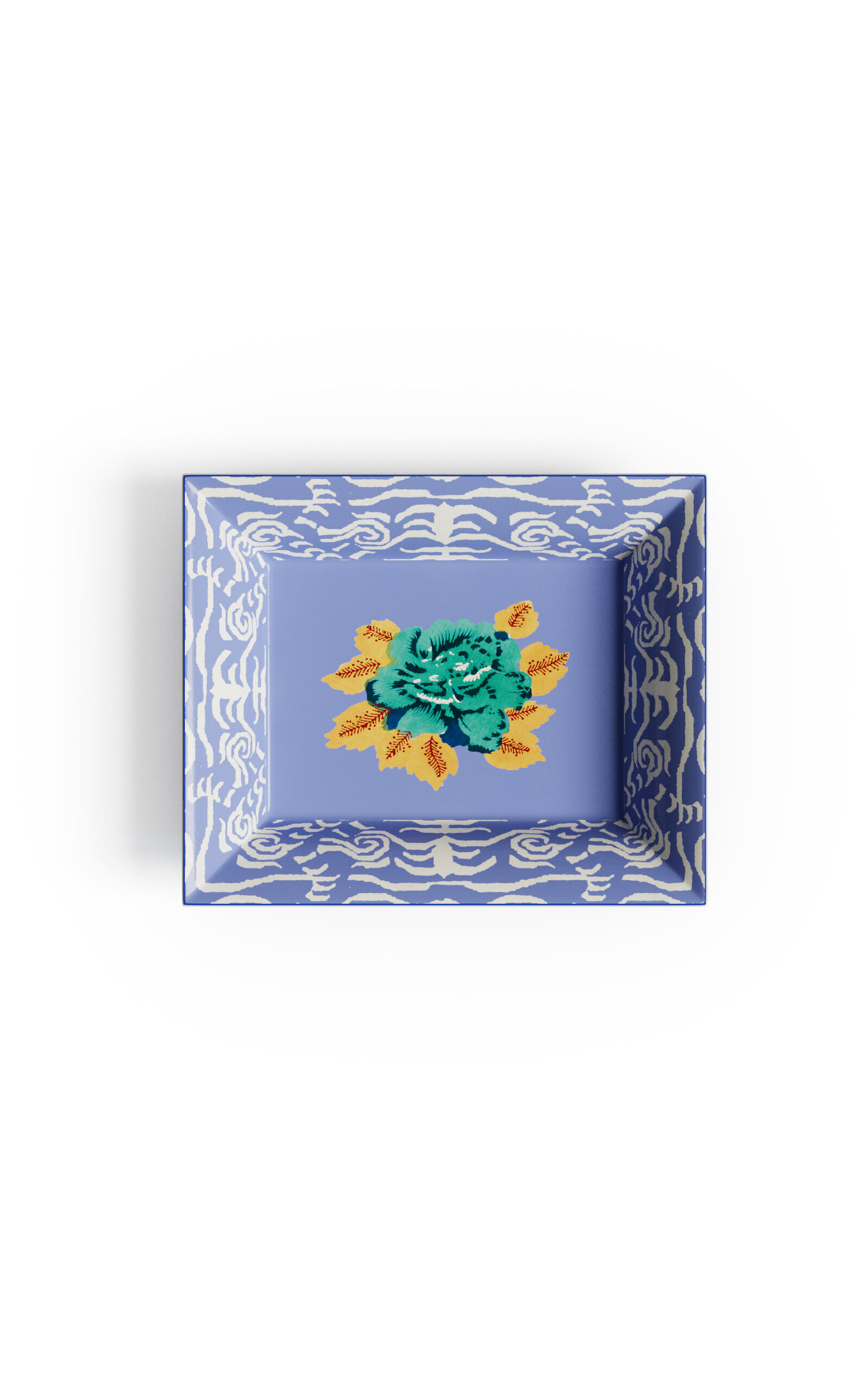 Lisa Corti - Vide Poche 19;5x15;5 Porcelain Indian Tiger Pervinch 19;5x15;5 - Multi In Blue
