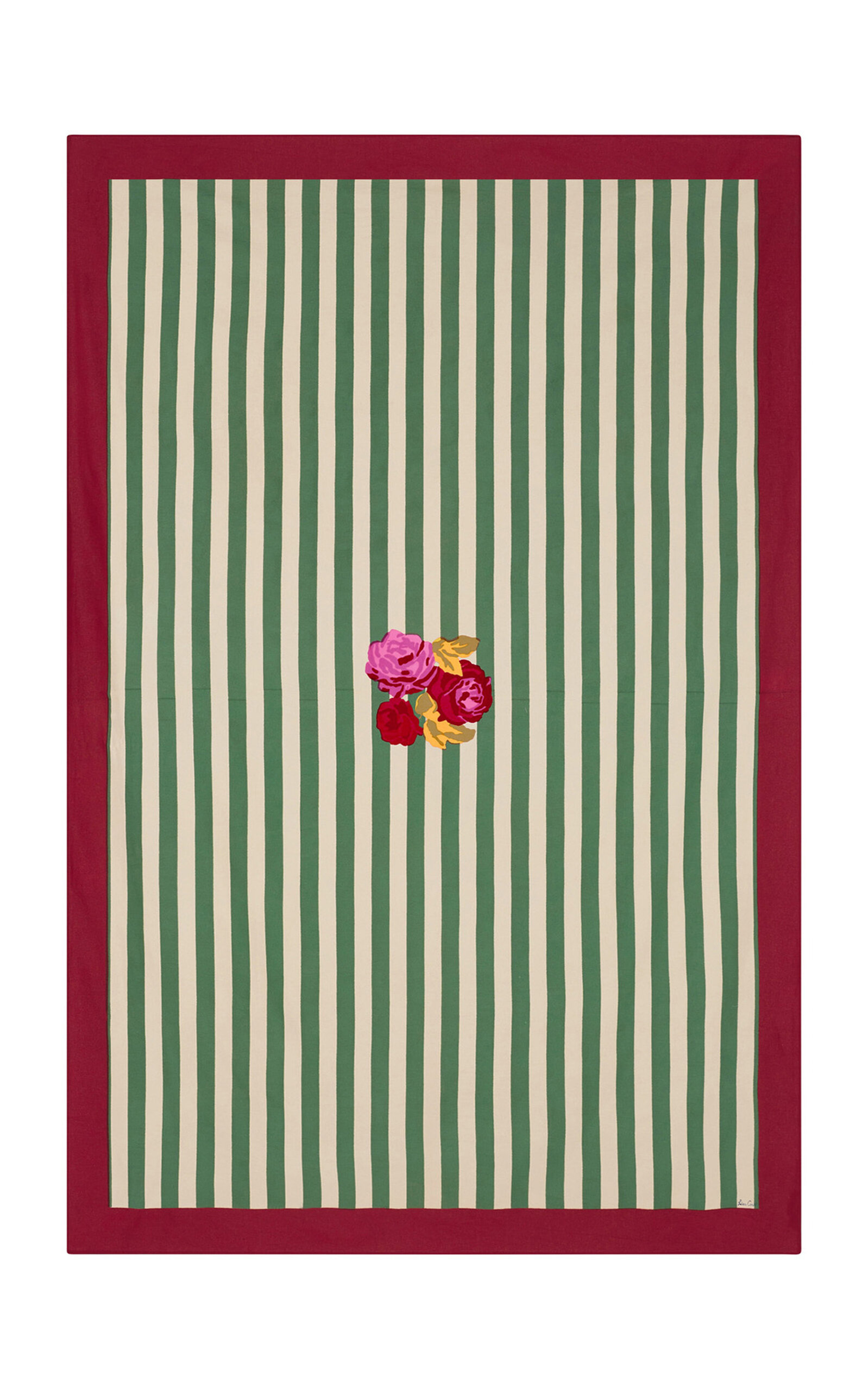 Lisa Corti - Tablecloth 180x270 Nizam Stripes Green-natural - Multi