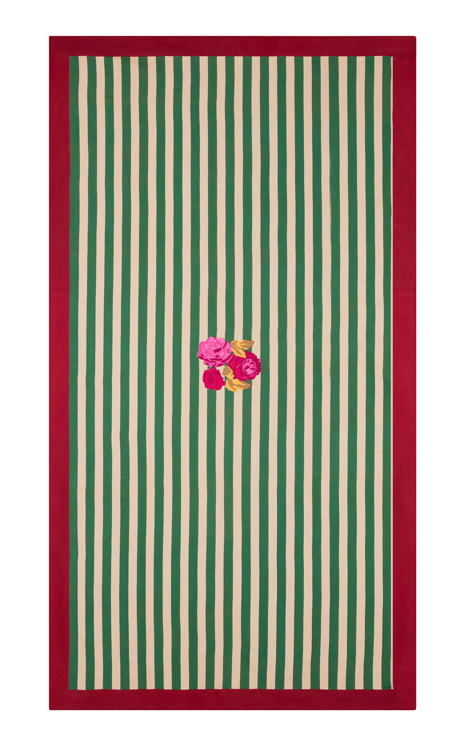 Lisa Corti - Tablecloth 180x350 Nizam Stripes Green-natural - Multi