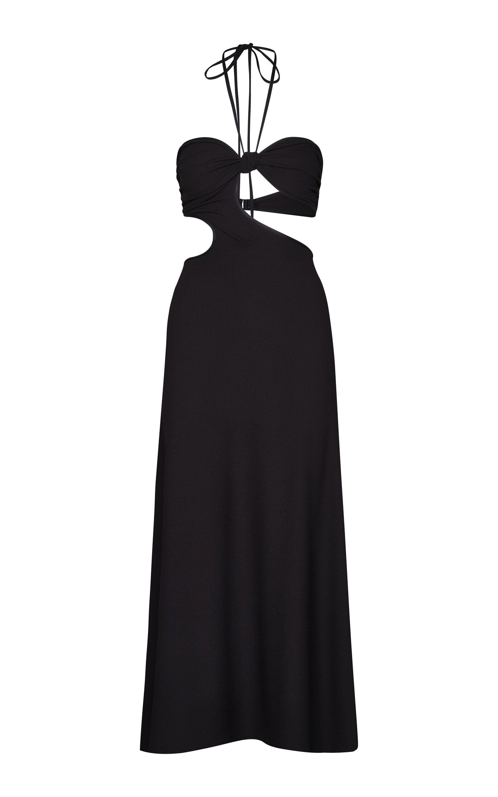 Johanna Ortiz Crinkle Baboon Call Midi Dress In Black