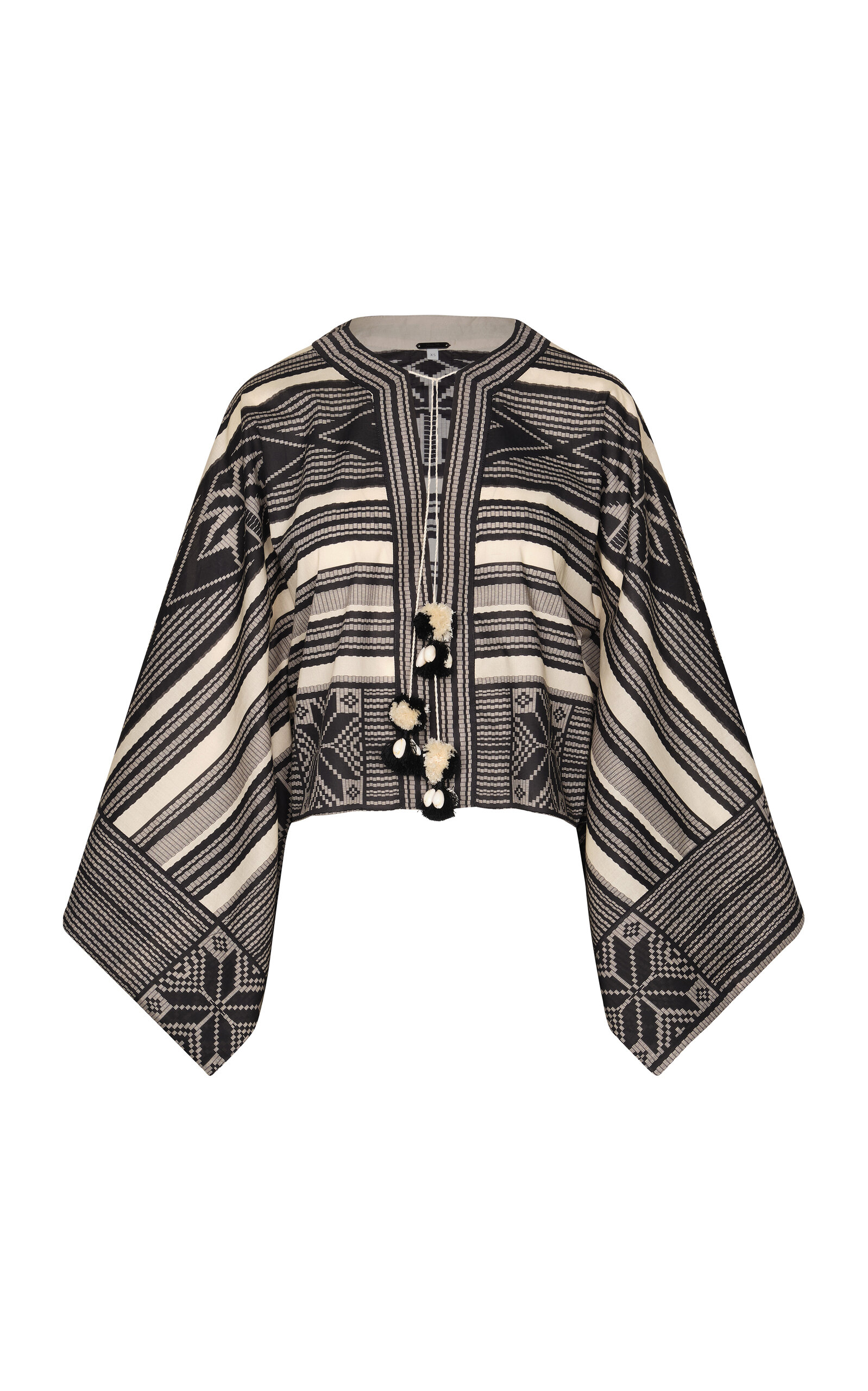 Johanna Ortiz Rooted Power Cotton Poncho In Animal Print