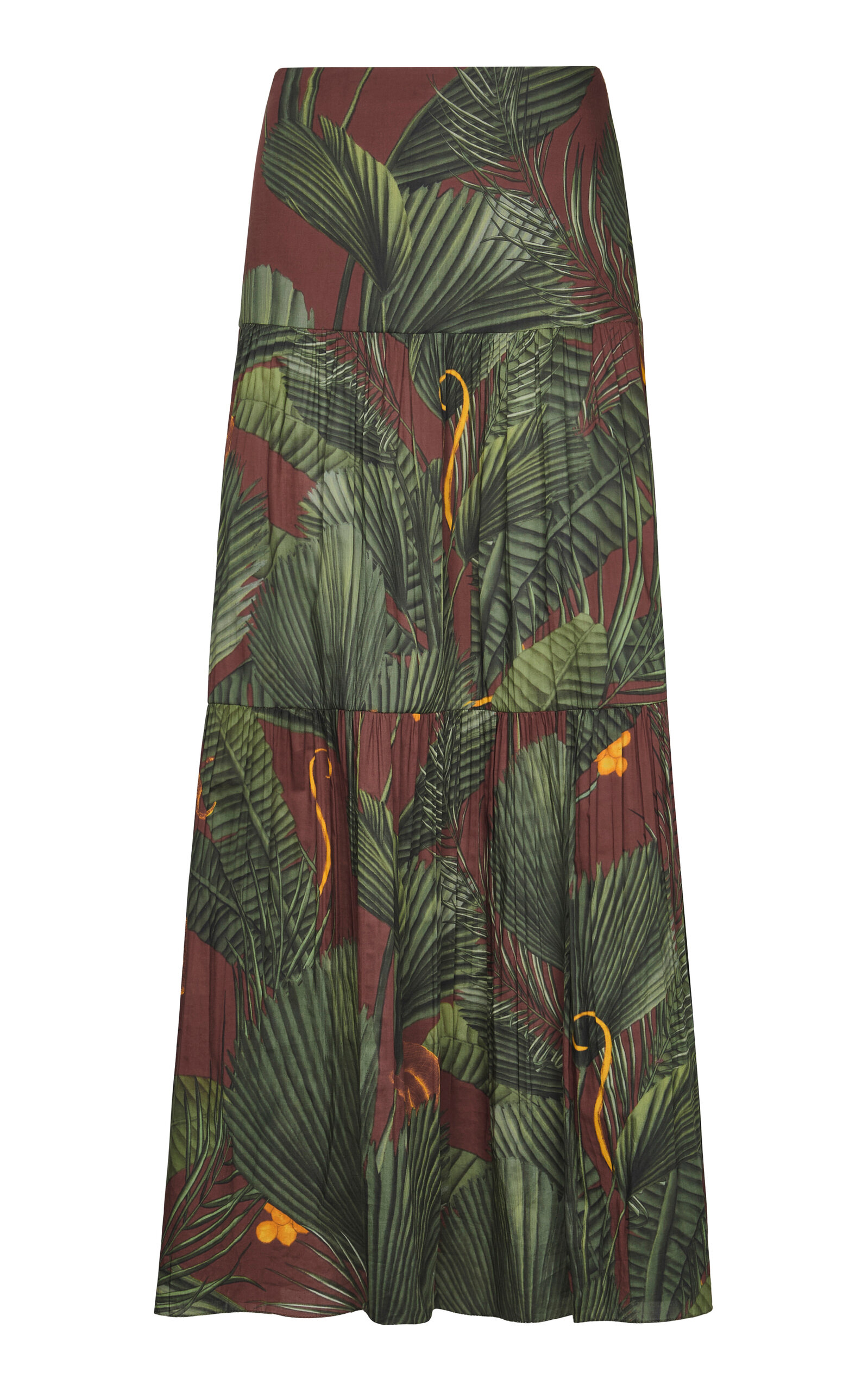 Johanna Ortiz Territorio Atemporal Cotton Maxi Skirt In Animal Print