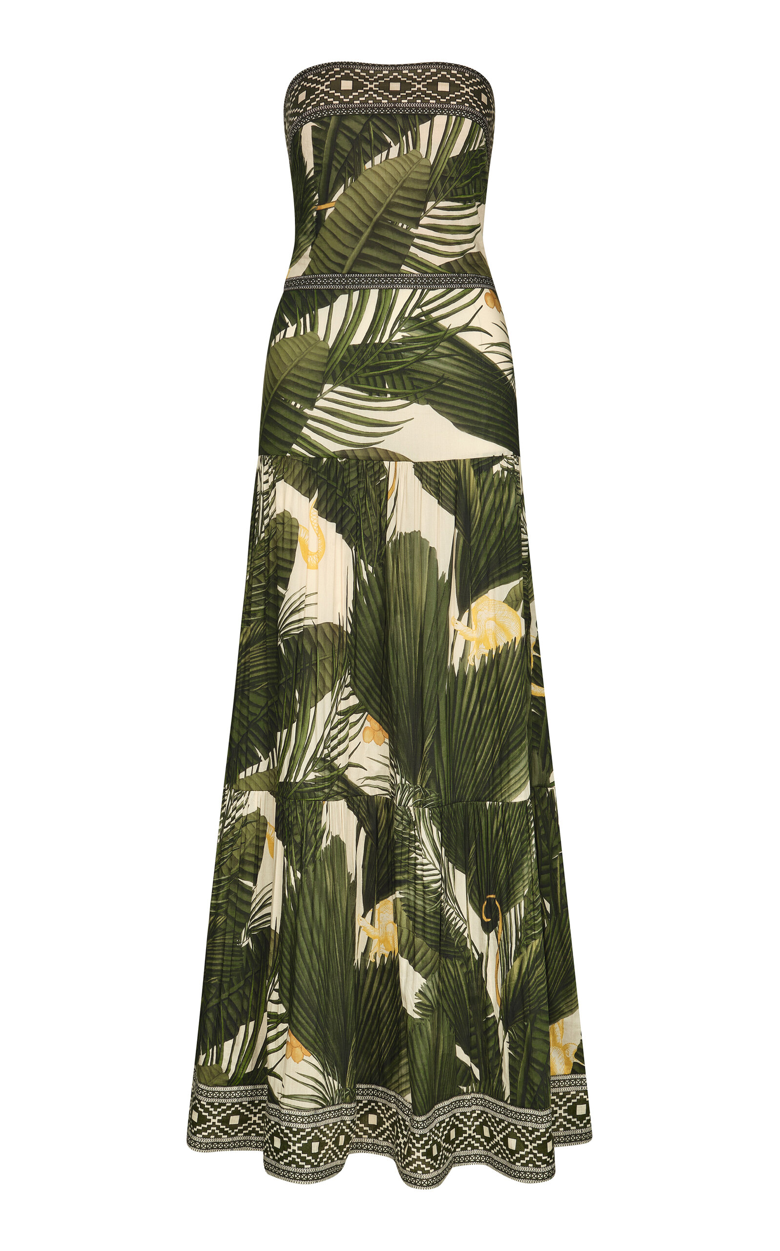 Johanna Ortiz Another Chance Cotton Maxi Dress In Animal Print
