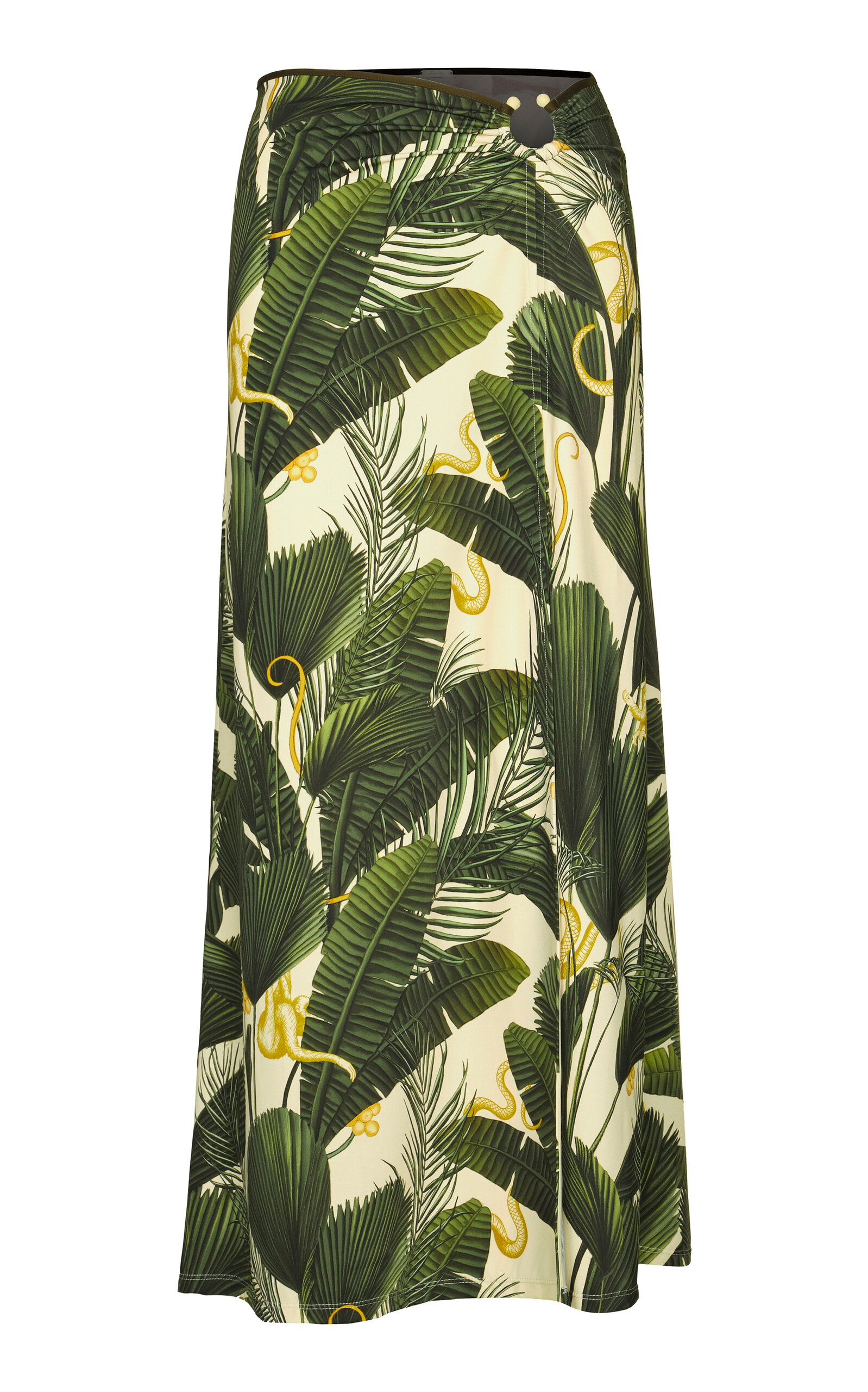 Johanna Ortiz Nuevo Destino Midi Skirt In Animal Print