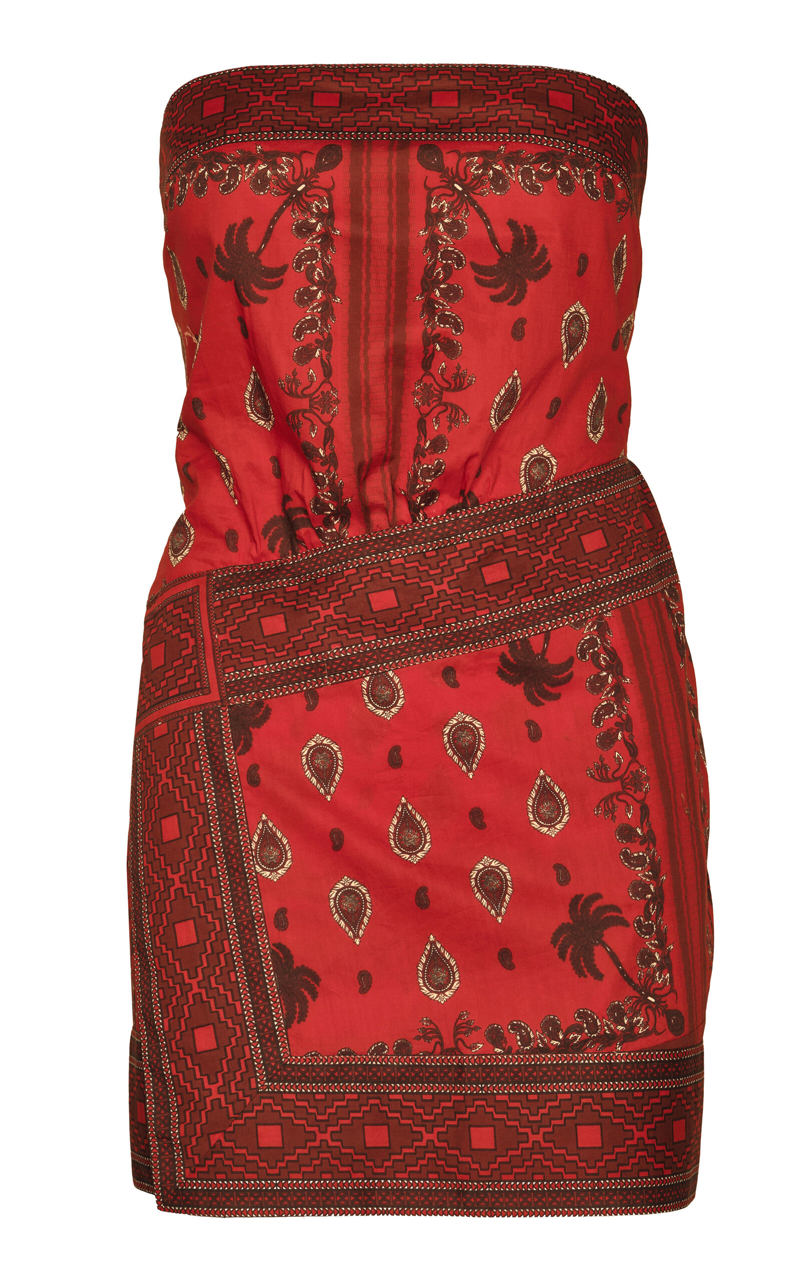 Johanna Ortiz Mares De Sal Cotton Mini Dress In Animal Print