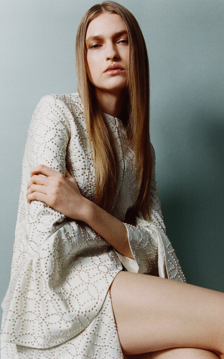 LEIN Hayes Cotton-Blend Studded Duster Jacket - Moda Operandi