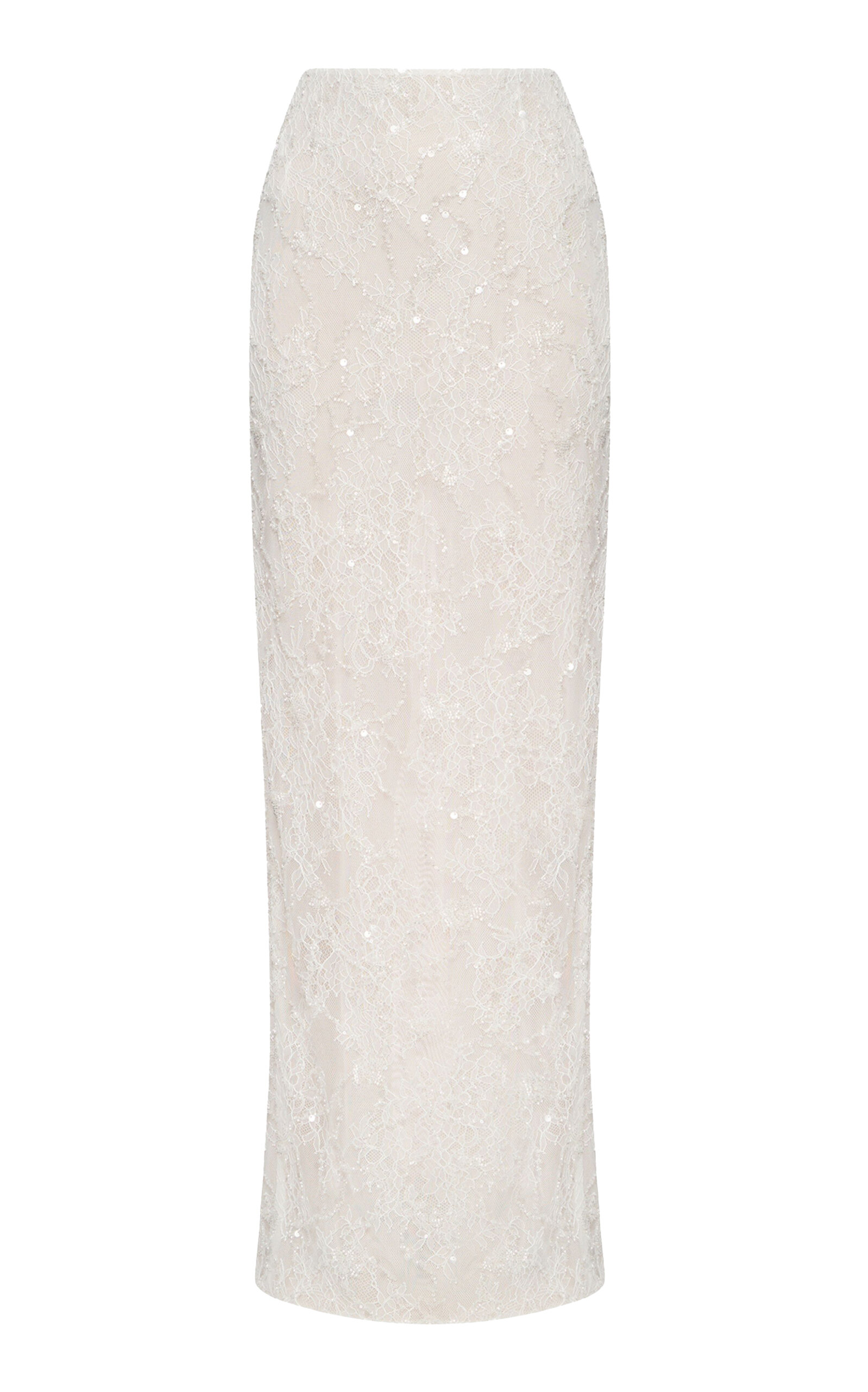 BALYKINA Sequined Lace Maxi Skirt - Moda Operandi