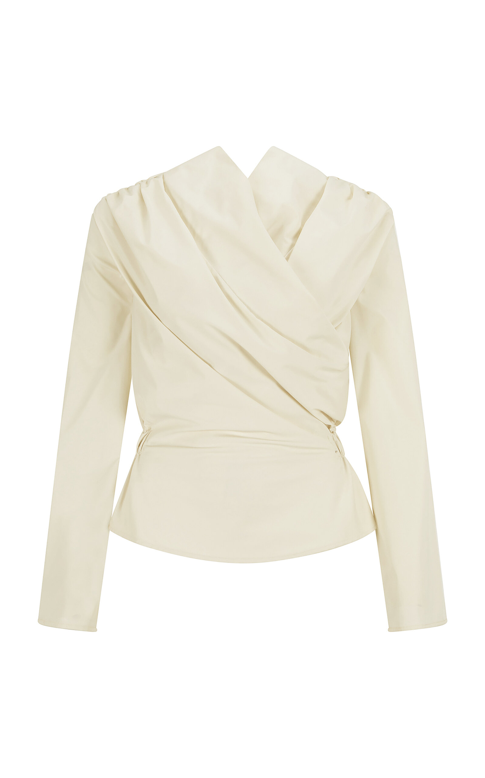 Harris Tapper - Exclusive Long-Sleeved Chaimberlain Wrap Top - Ivory - AU 8 - Moda Operandi