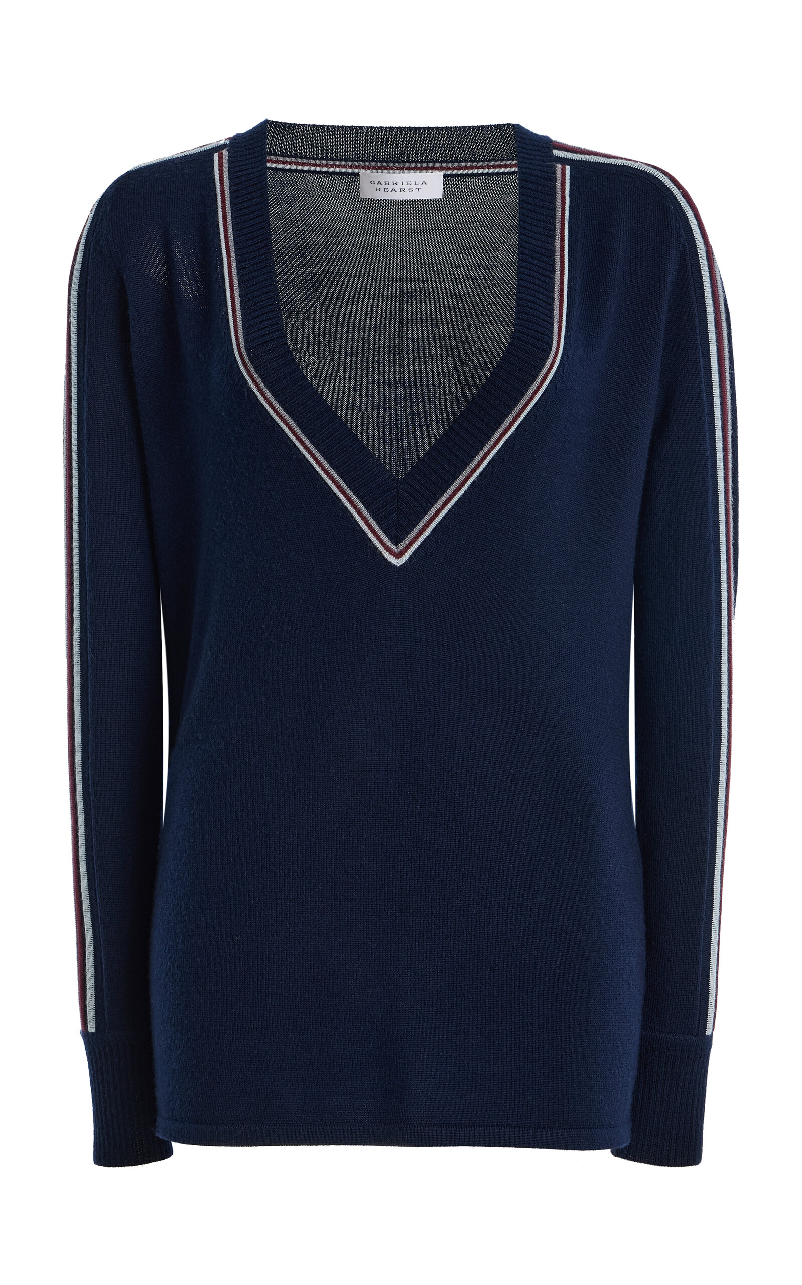 Gabriela Hearst - Byrne V-Neck Wool-Cashmere Sweater - Navy - L - Moda Operandi