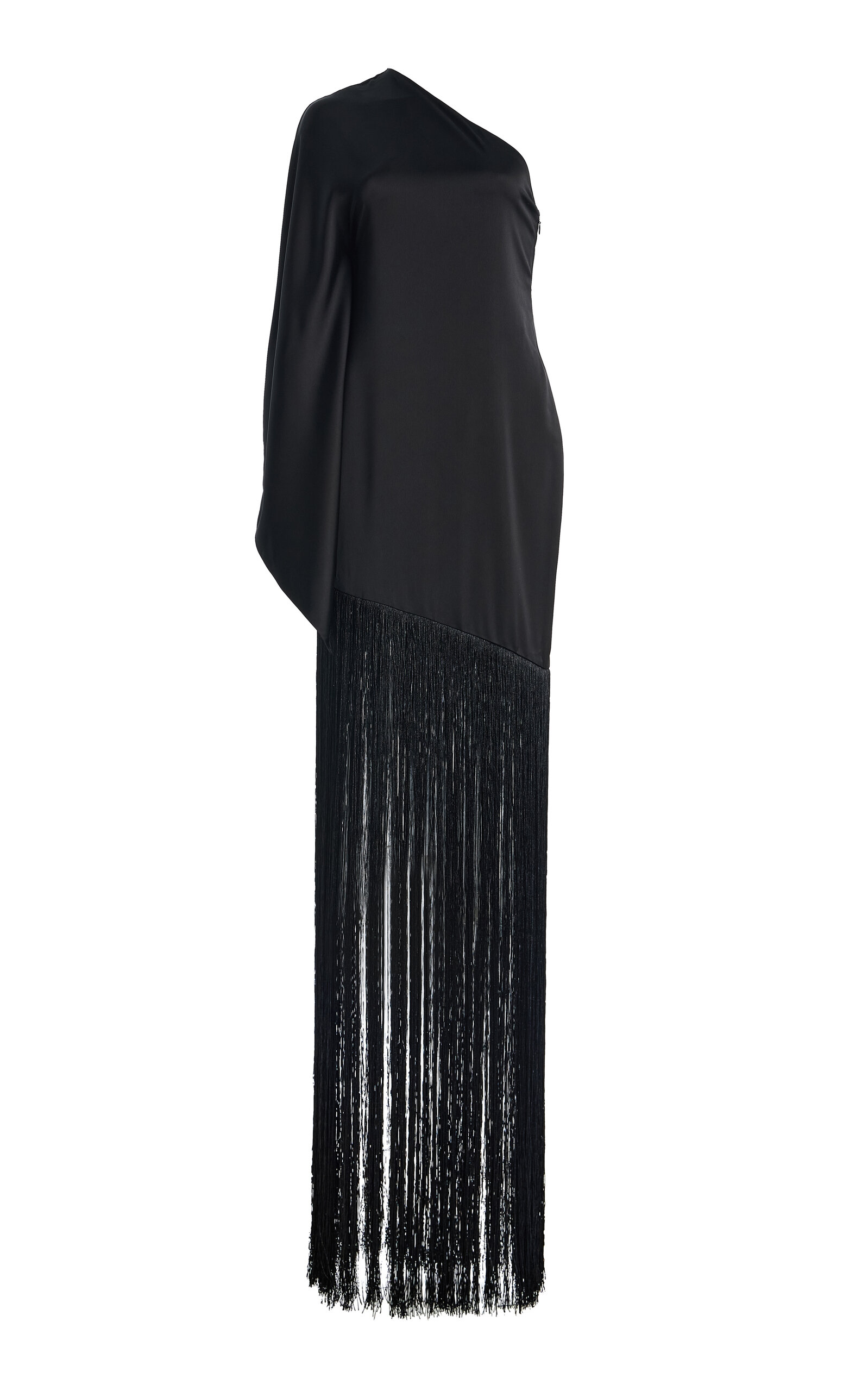 Sirapop Vivian Satin Mini With Fringe In Black