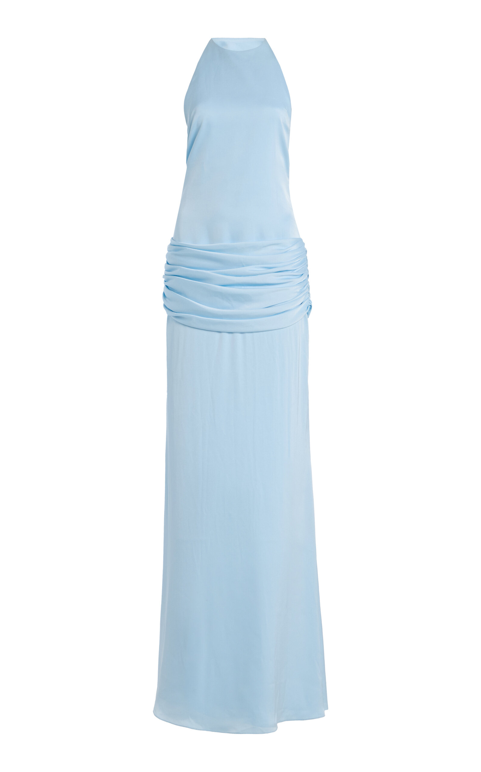 Sirapop Rachel Satin Dress In Blue