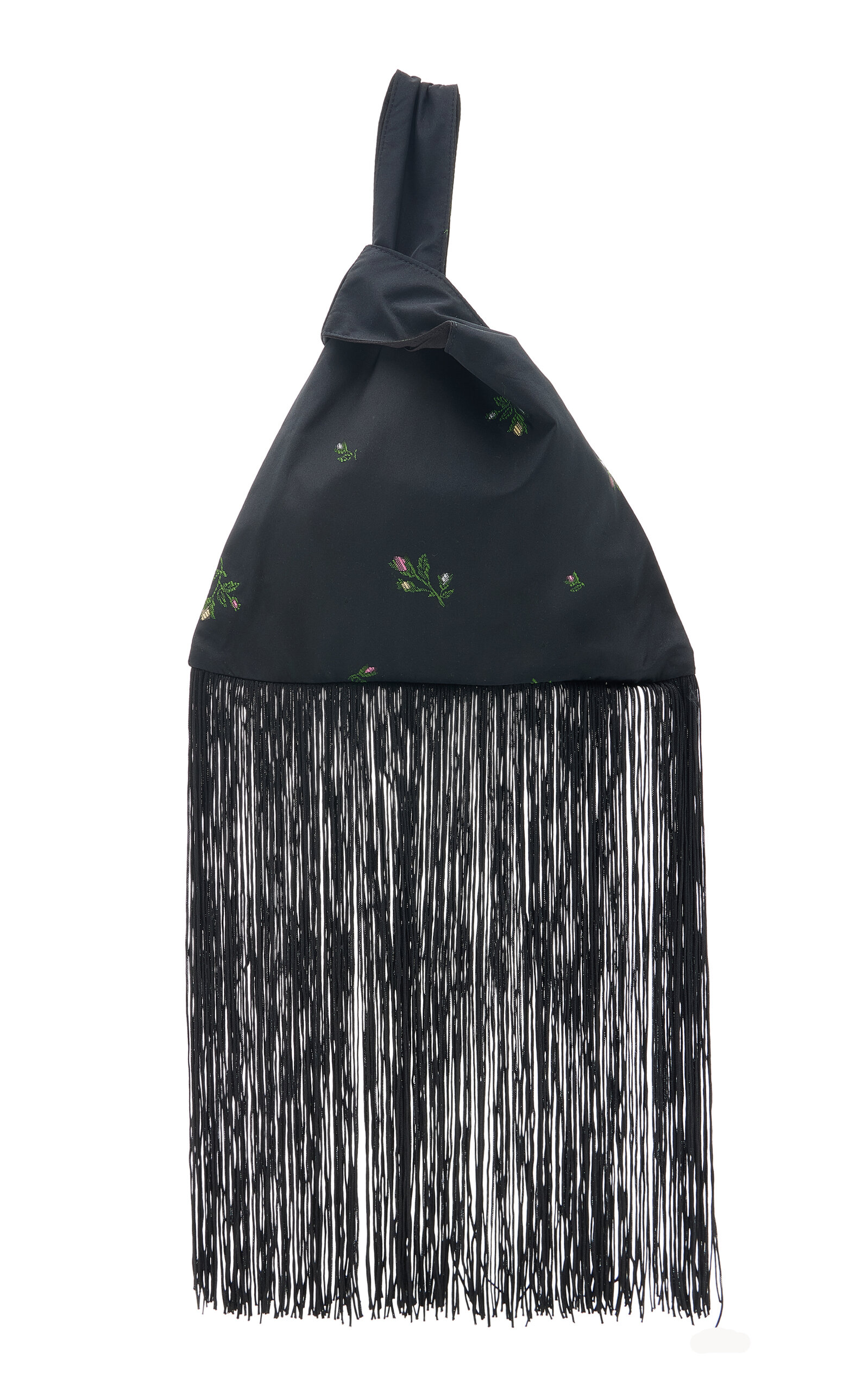 Mélisse - The Minuit Taffeta Knot Bag - Black - OS - Moda Operandi
