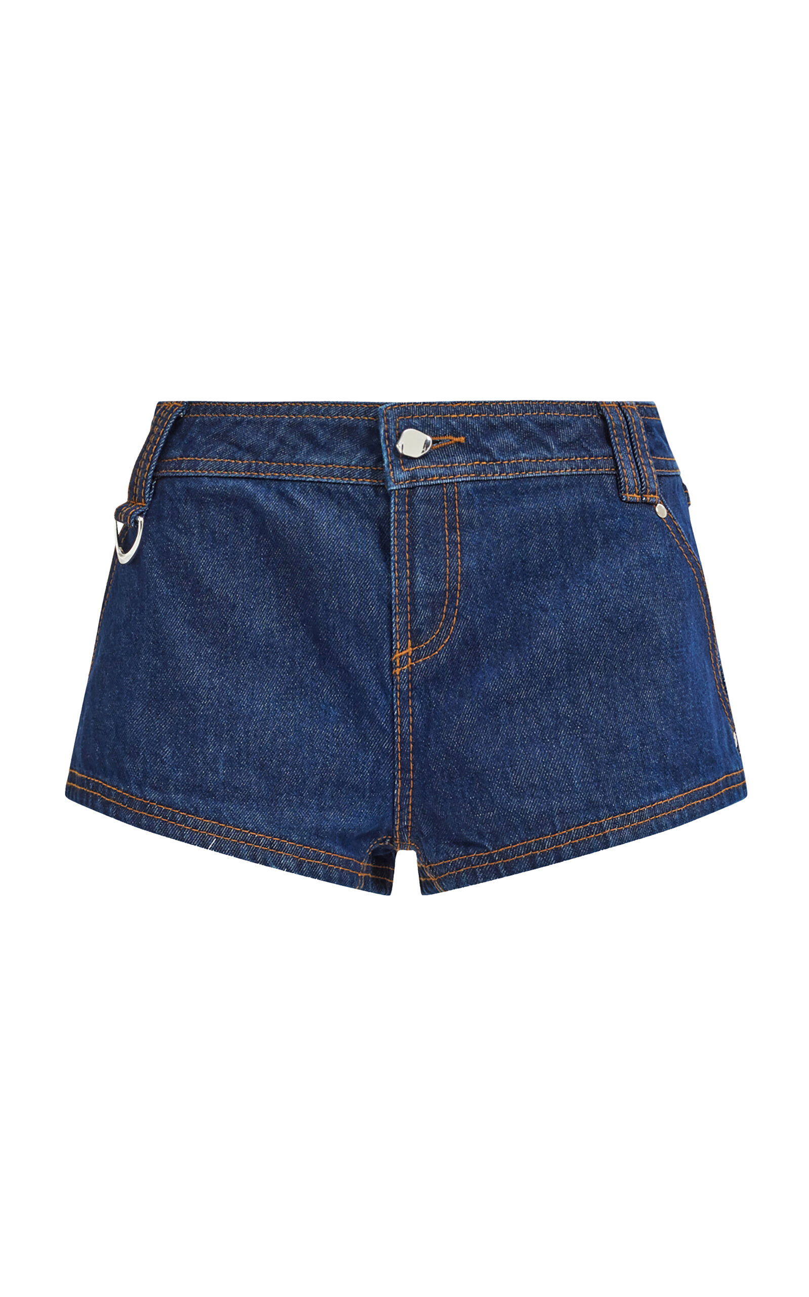 Aje Remie Cotton Denim Shorts In Blue