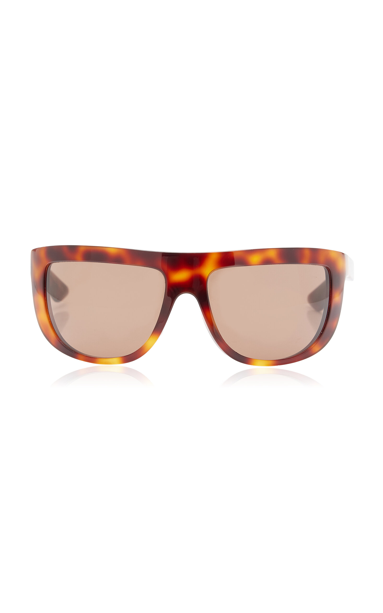 Khaite - x Oliver Peoples 1974C Mask-Frame Acetate Sunglasses - Brown - OS - Moda Operandi