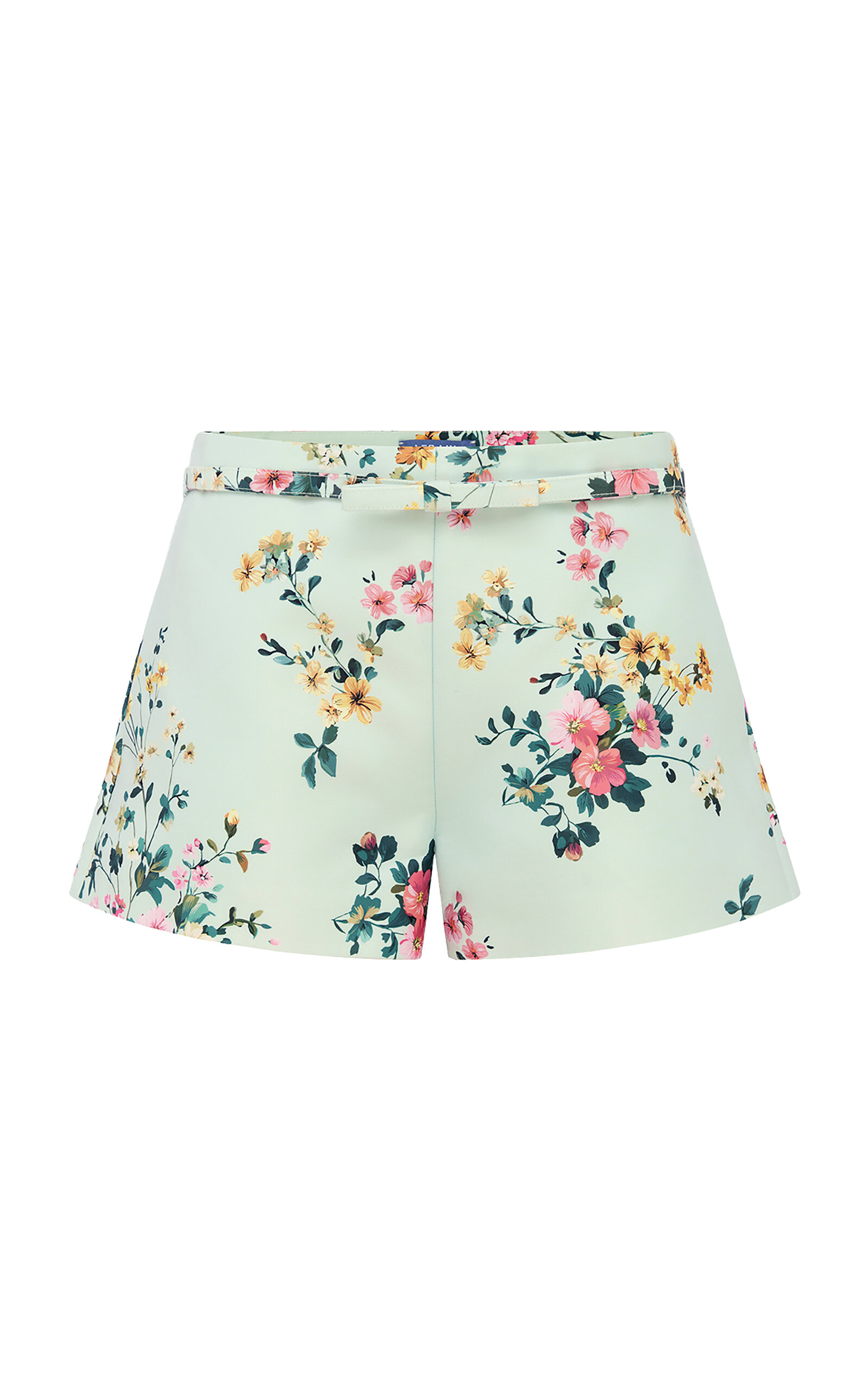 Leo Lin Olivianne Shorts - Posy Print In Mint - Moda Operandi