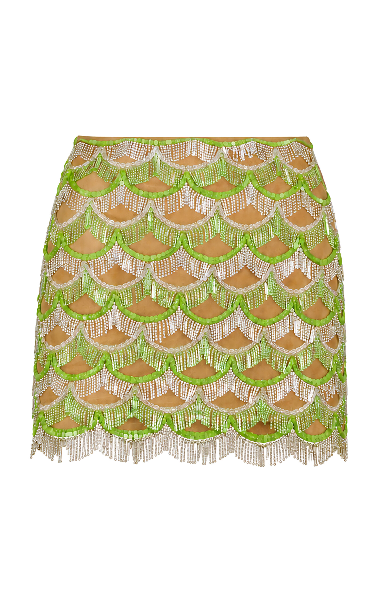 Andrés Pajón Vira Embroidered Tulle Mini Skirt In Multi