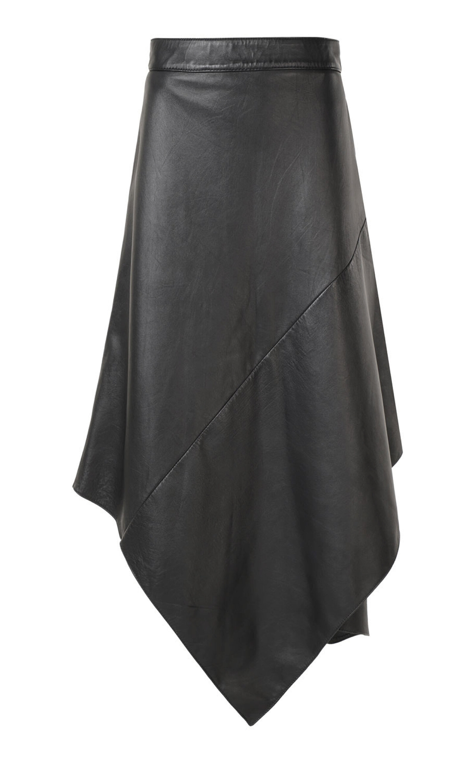 Maz Manuela Álvarez Tube Petal Leather Skirt In Black
