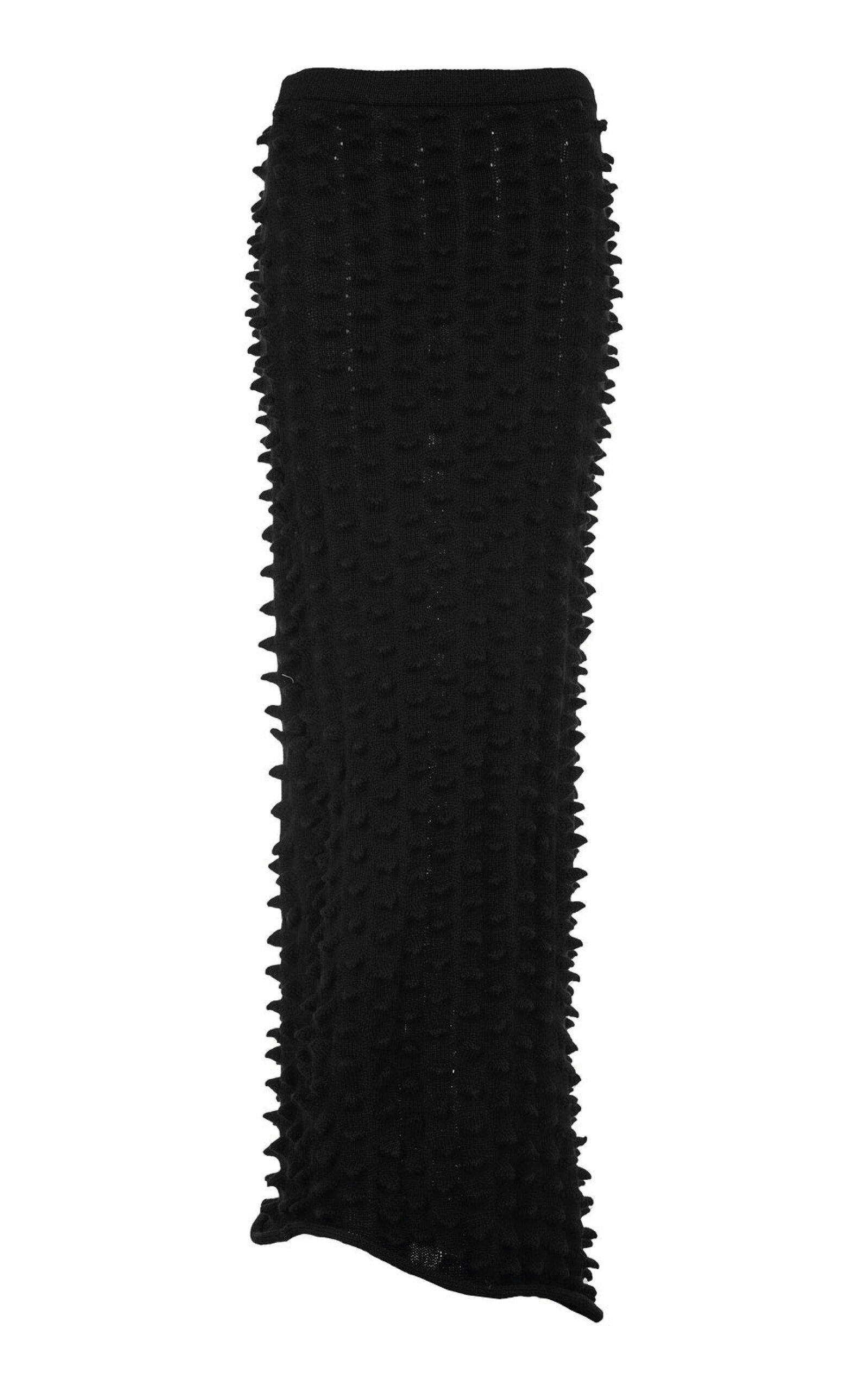 Maz Manuela Álvarez Knitted Spikes Skirt In Black