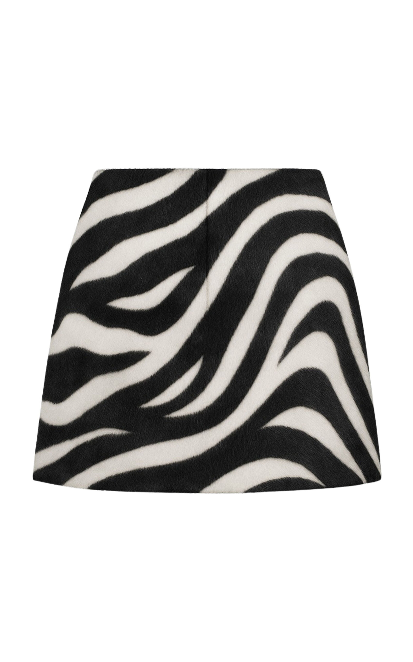 Zut Tellier Zebra-print Haircalf Leather Mini Skirt In Black