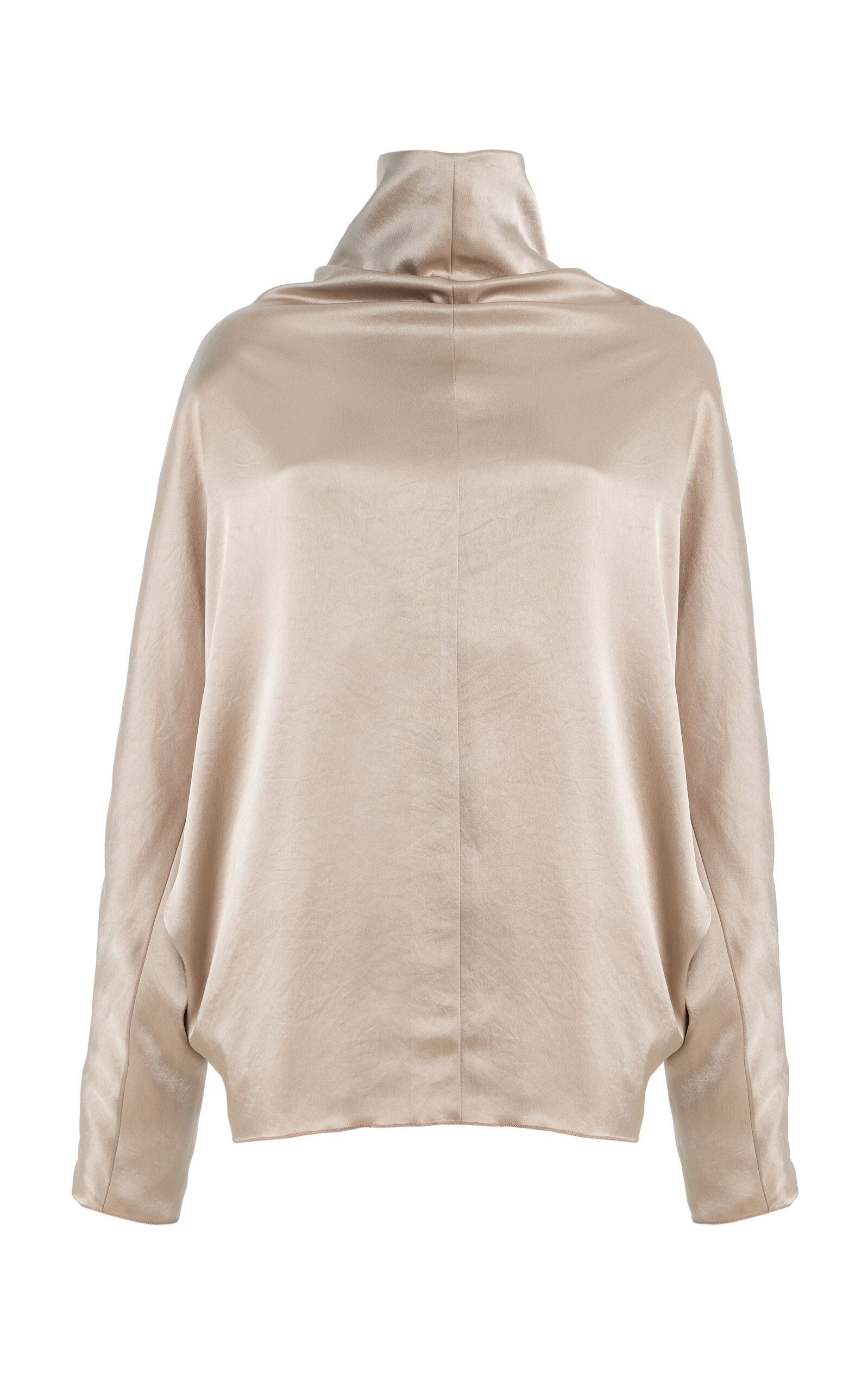 Citizens of Humanity - Ilaria Draped Satin Top - Neutral - L - Moda Operandi