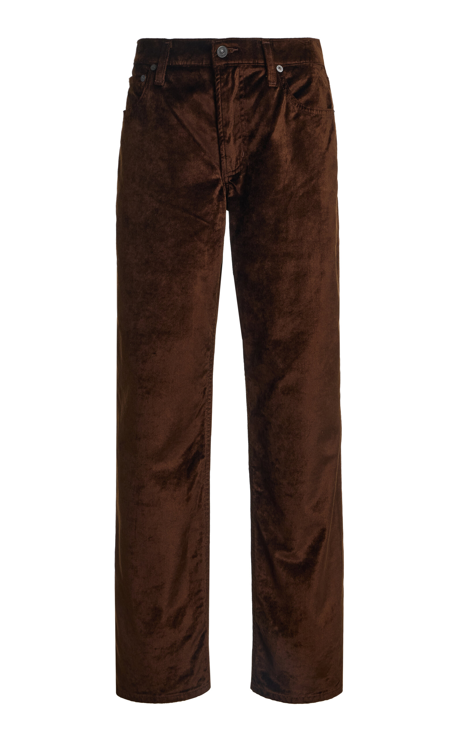 Citizens of Humanity - Anissa Velvet Straight-Leg Pants - Brown - 30 - Moda Operandi
