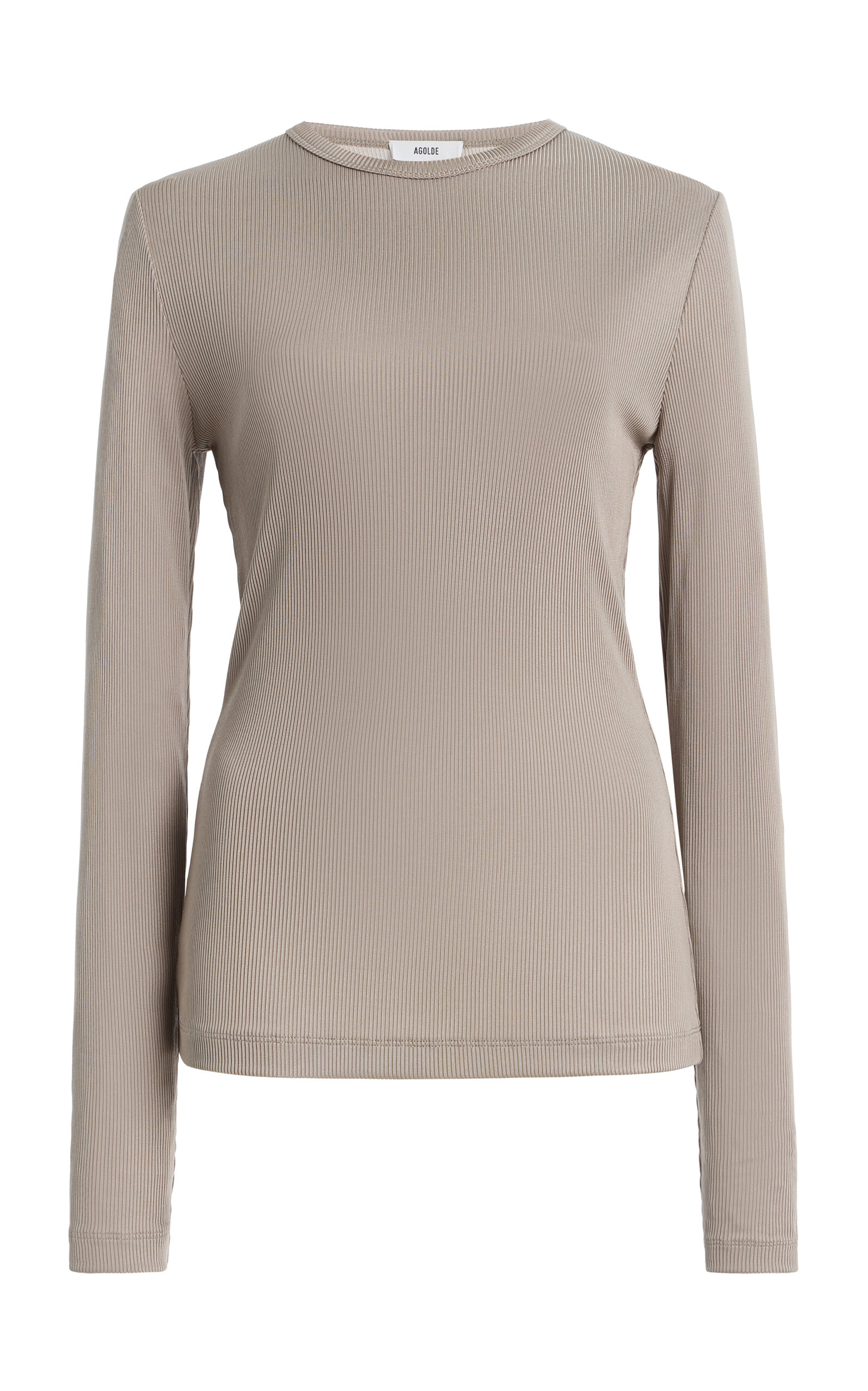 Agolde - Delphi Slim Jersey Tee - Grey - M - Moda Operandi